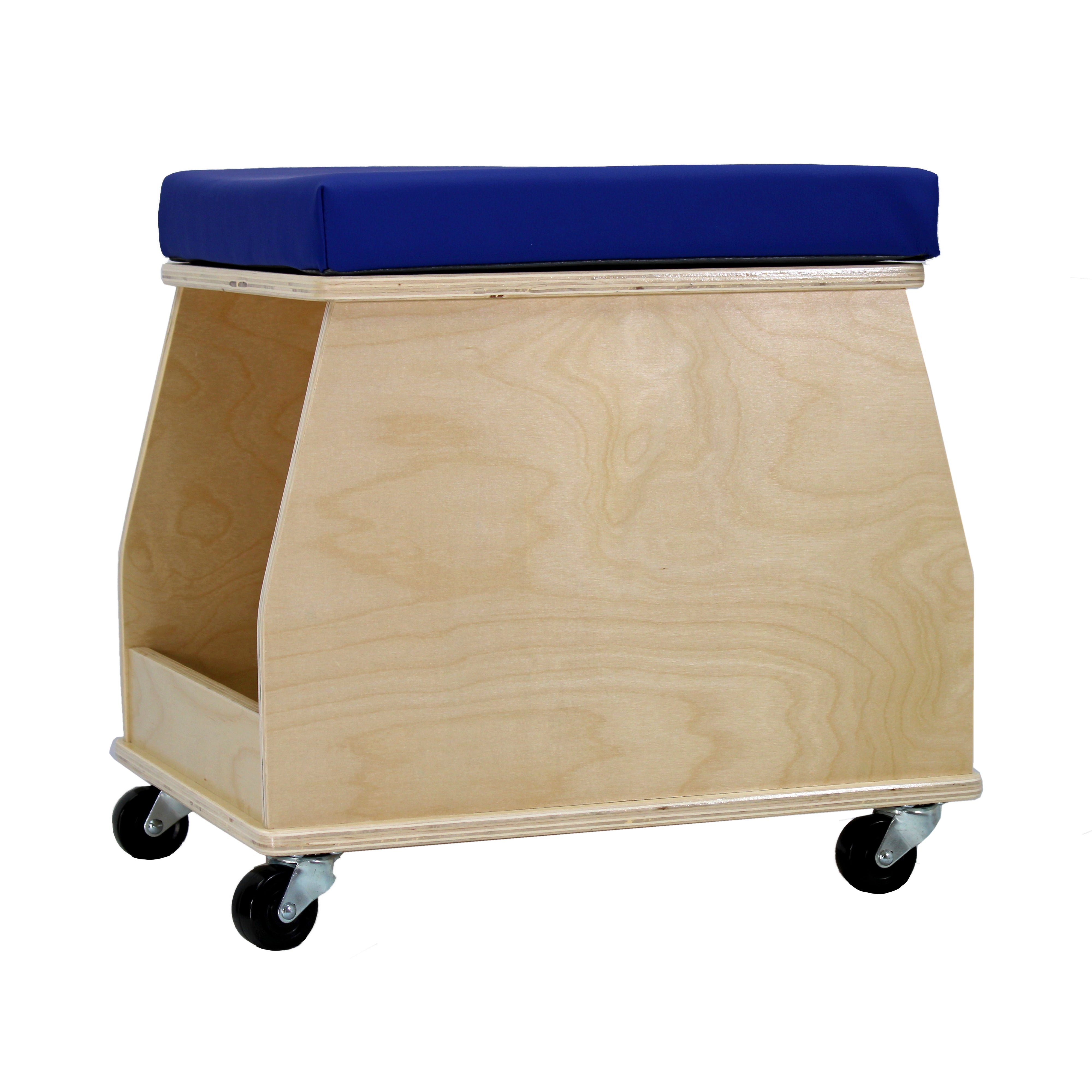 Birch Mobile Teacher Stool - Natural/Blue