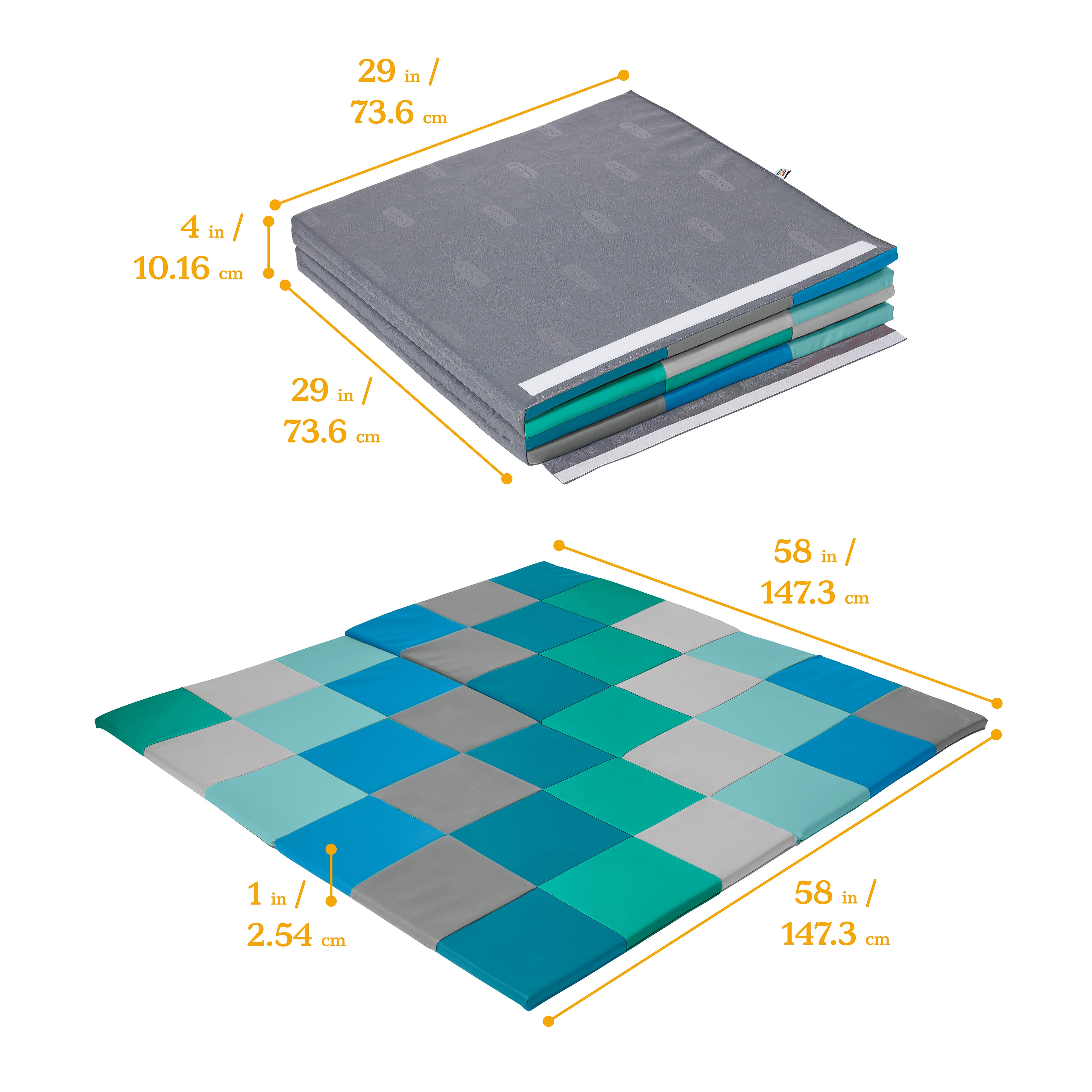 SoftZone Patchwork Toddler Activity Mat - Contemporary
