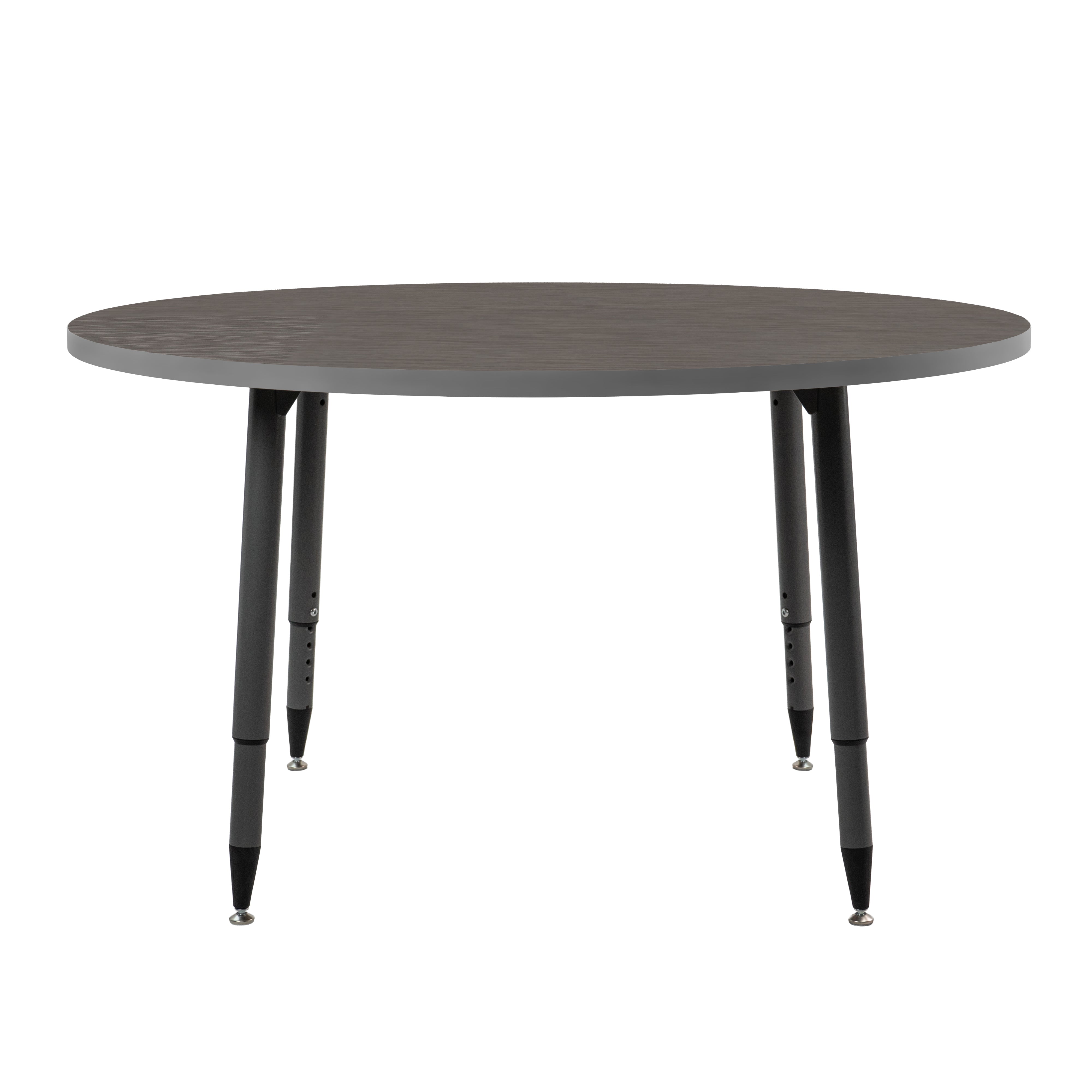 Adapte 48" Round Thermofused Activity Table with Adjustable Tapered Legs - Cosmic Strandz/North Sea