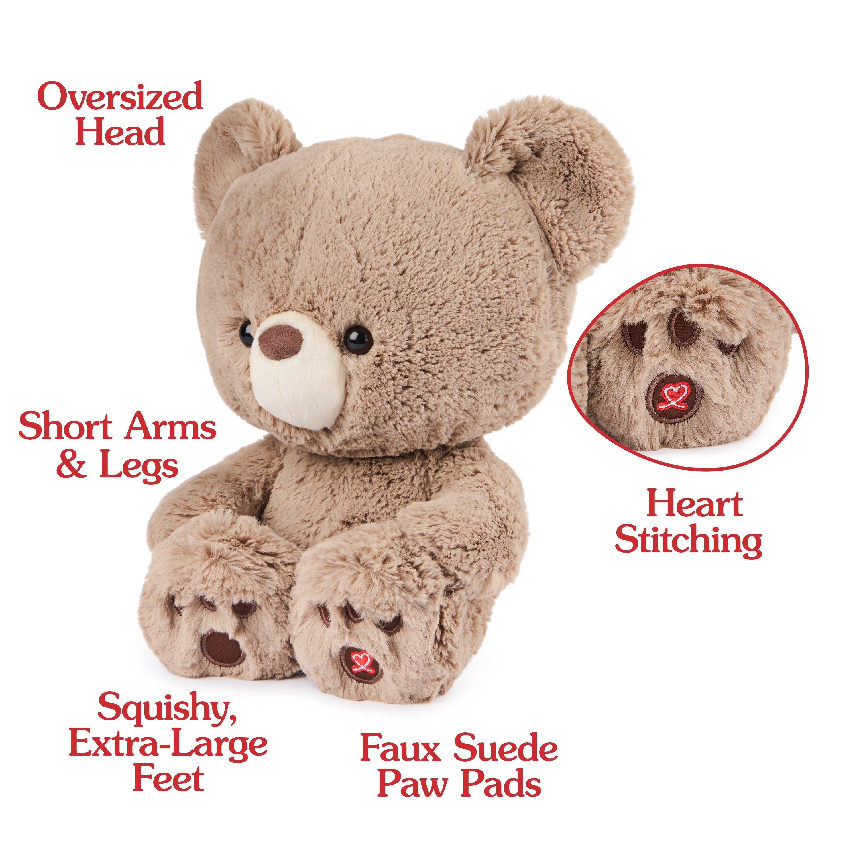 GUND Kai Teddy Bear Plush Toy, Premium Stuffed Animal for Ages 1 and Up, Taupe, 12”