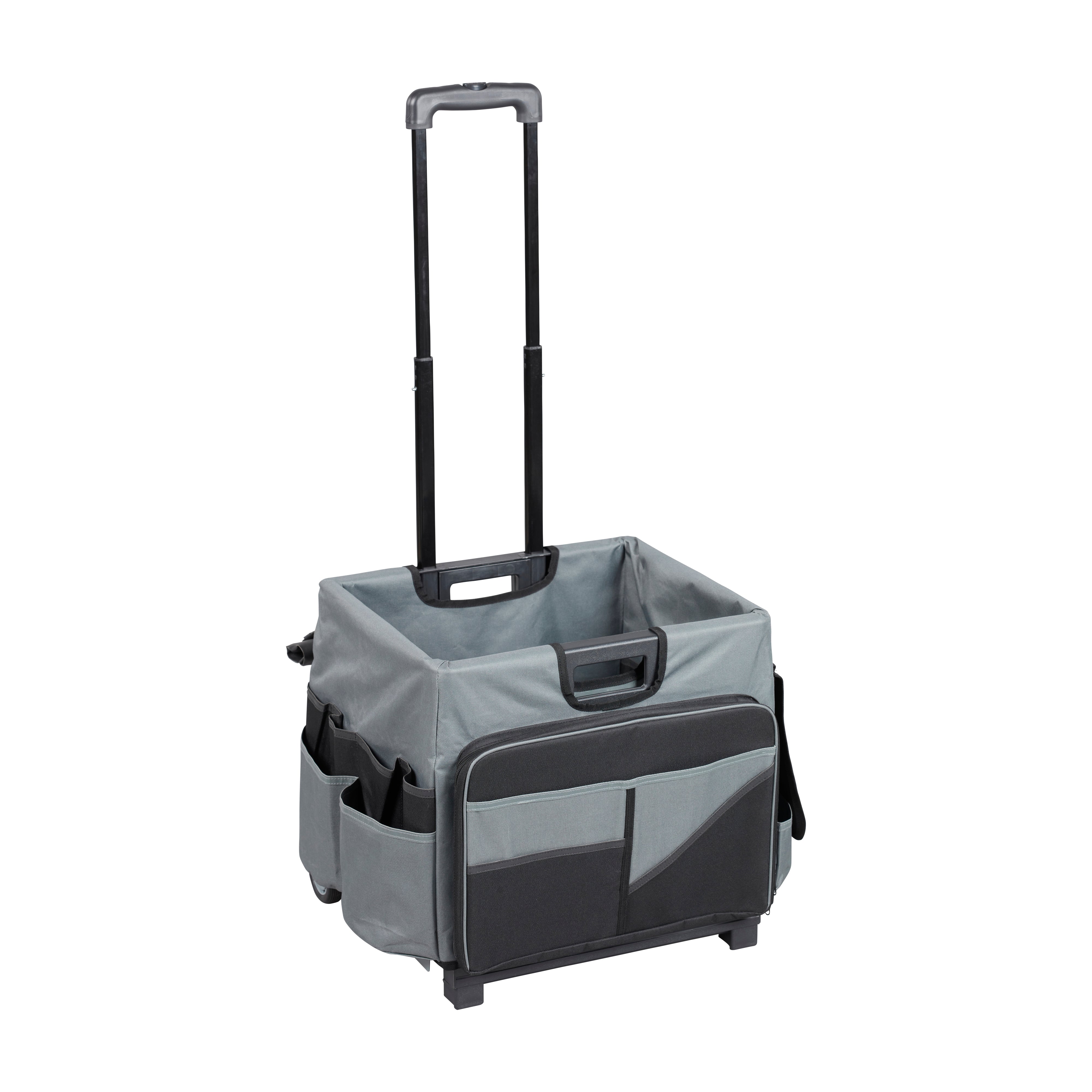 Universal Rolling Cart and Canvas Organizer - Black/Grey