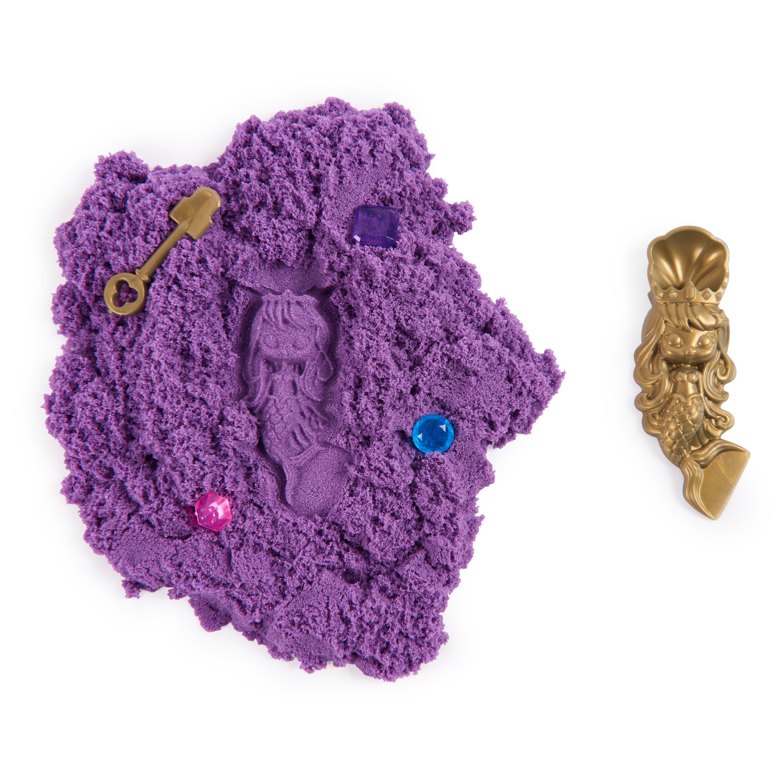 Kinetic Sand Shimmer, Mermaid Treasure with 6oz of Shimmer Kinetic Sand Styles May Vary, Surprise Hidden Tool, Play Sand Sensory Toys for Kids 3 and Up
