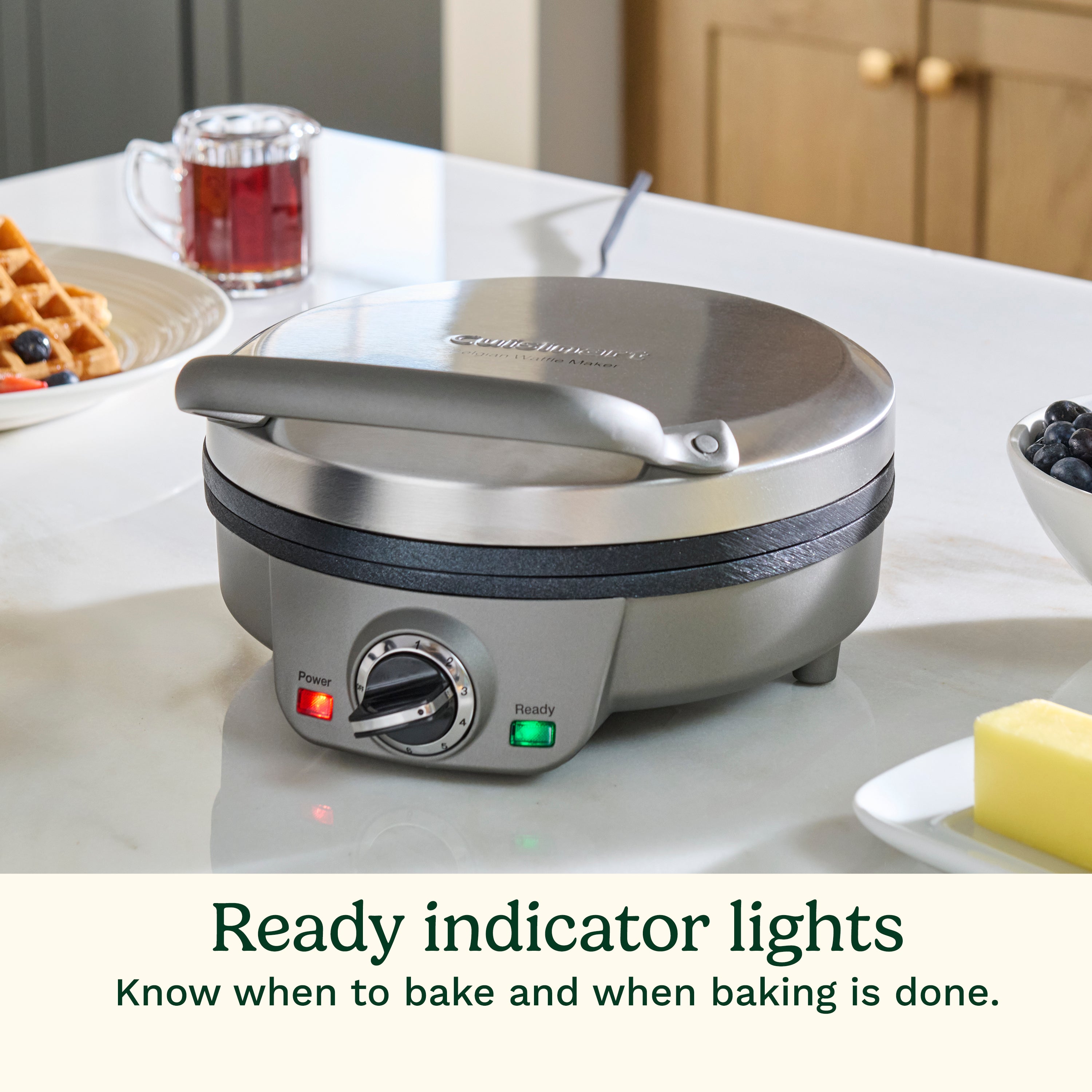 4 Slice Belgian Waffle Maker - Round