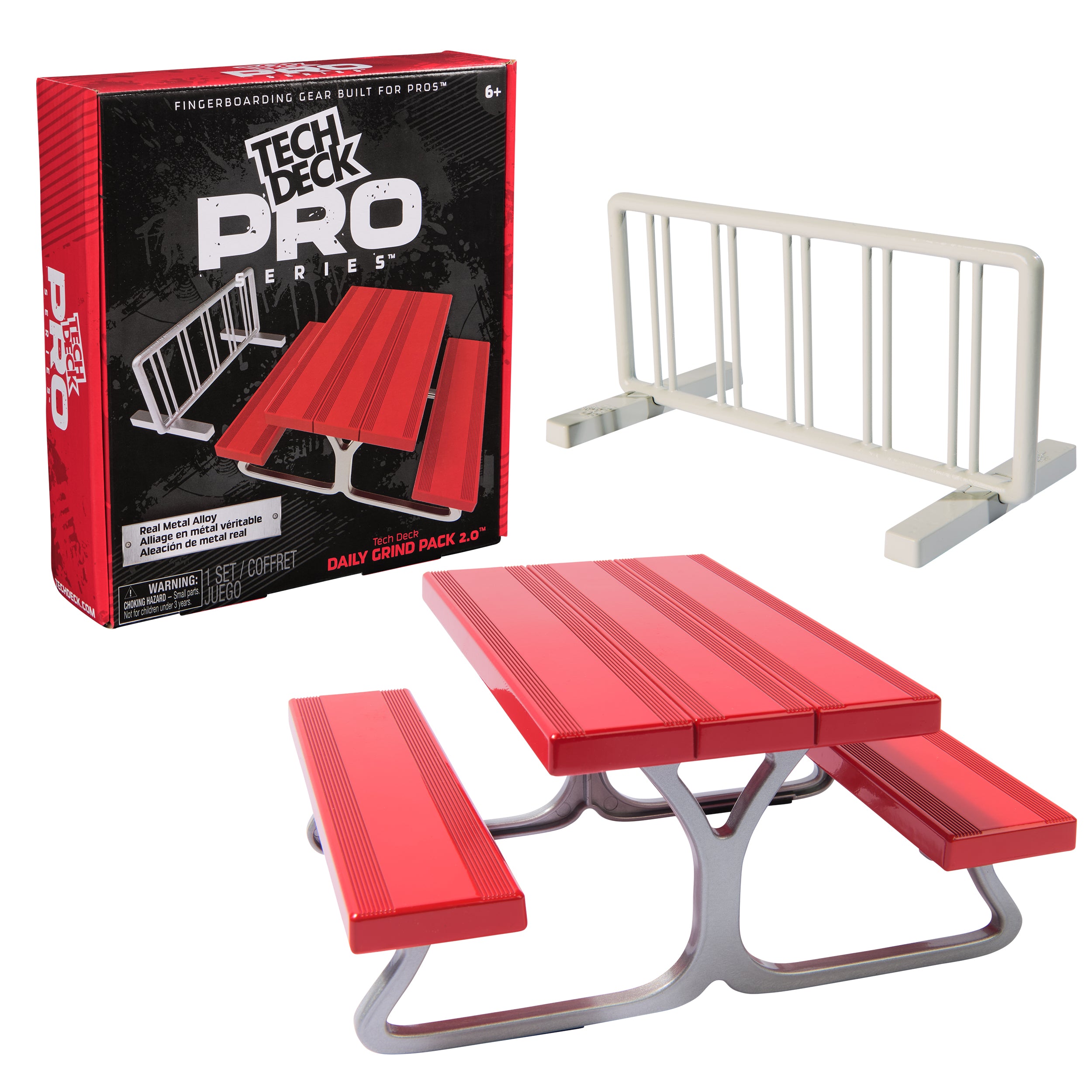 Tech Deck, Pro Series Daily Grind Pack 2.0 with Picnic Table and Bike Rack; Kids Toys for Boys Ages 6 and up Mini Fingerboard Sold Separately