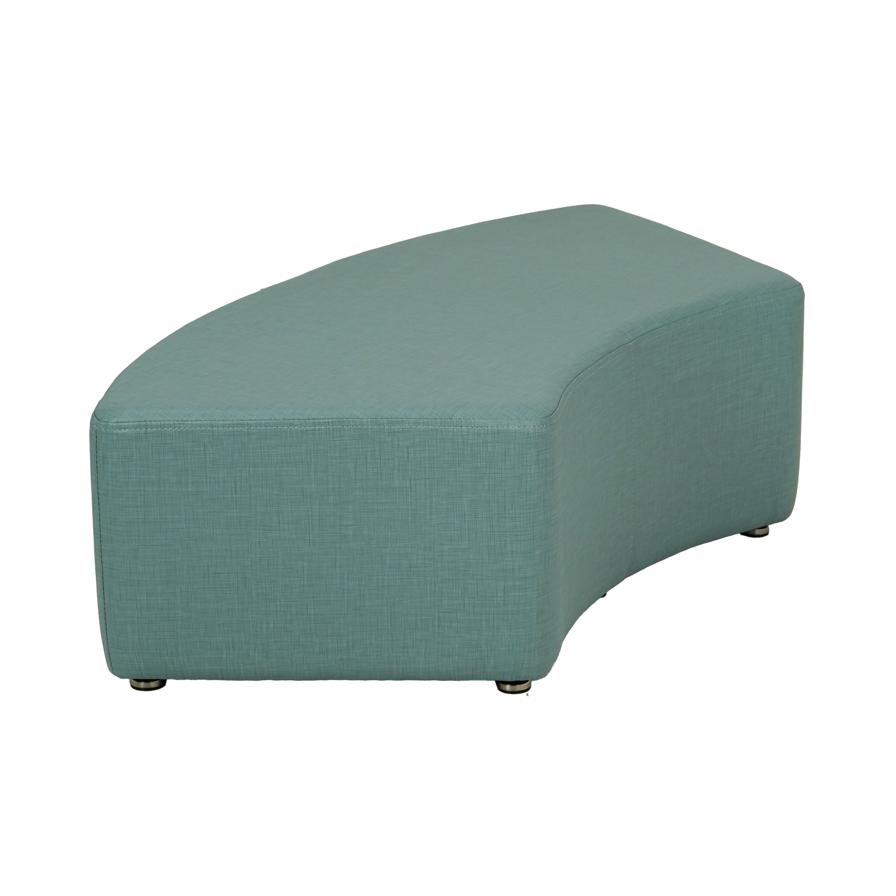 Pro Series Upholstered S Curve Ottoman 12" Height, 3-Piece - Sky Blue Crosshatch