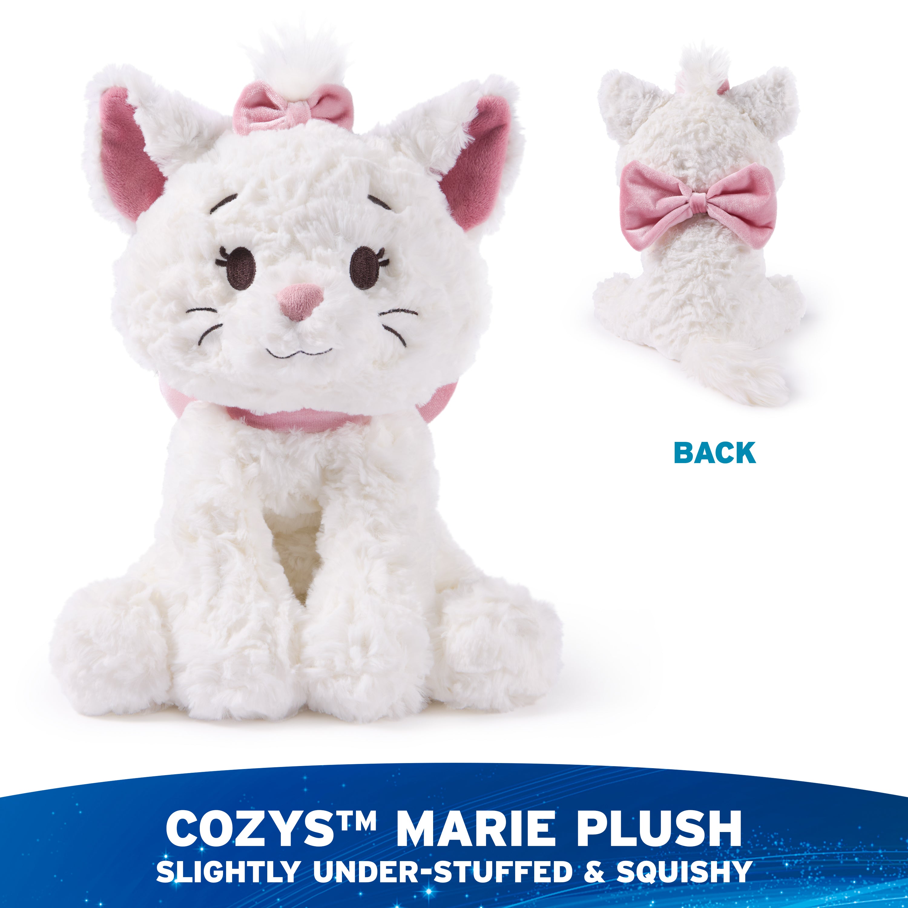 GUND Disney Official Marie Plush, Disney Cozys Collection, The Aristocats Toys, Kitten Stuffed Animal for Ages 1 and Up, White, 10”