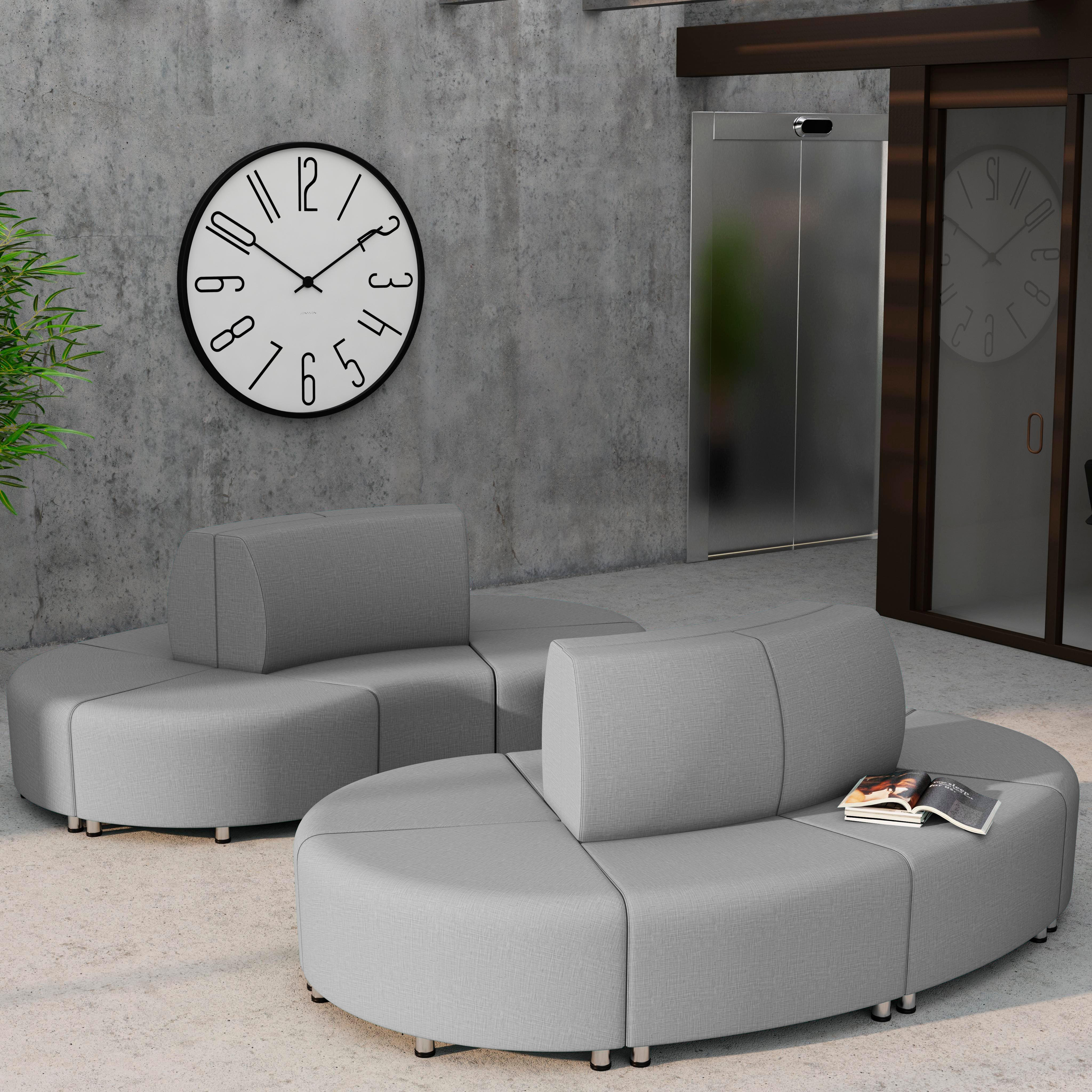 Pro Series Connect Curved Wavelet Seating, 7-Piece Set - Slate Gray Crosshatch