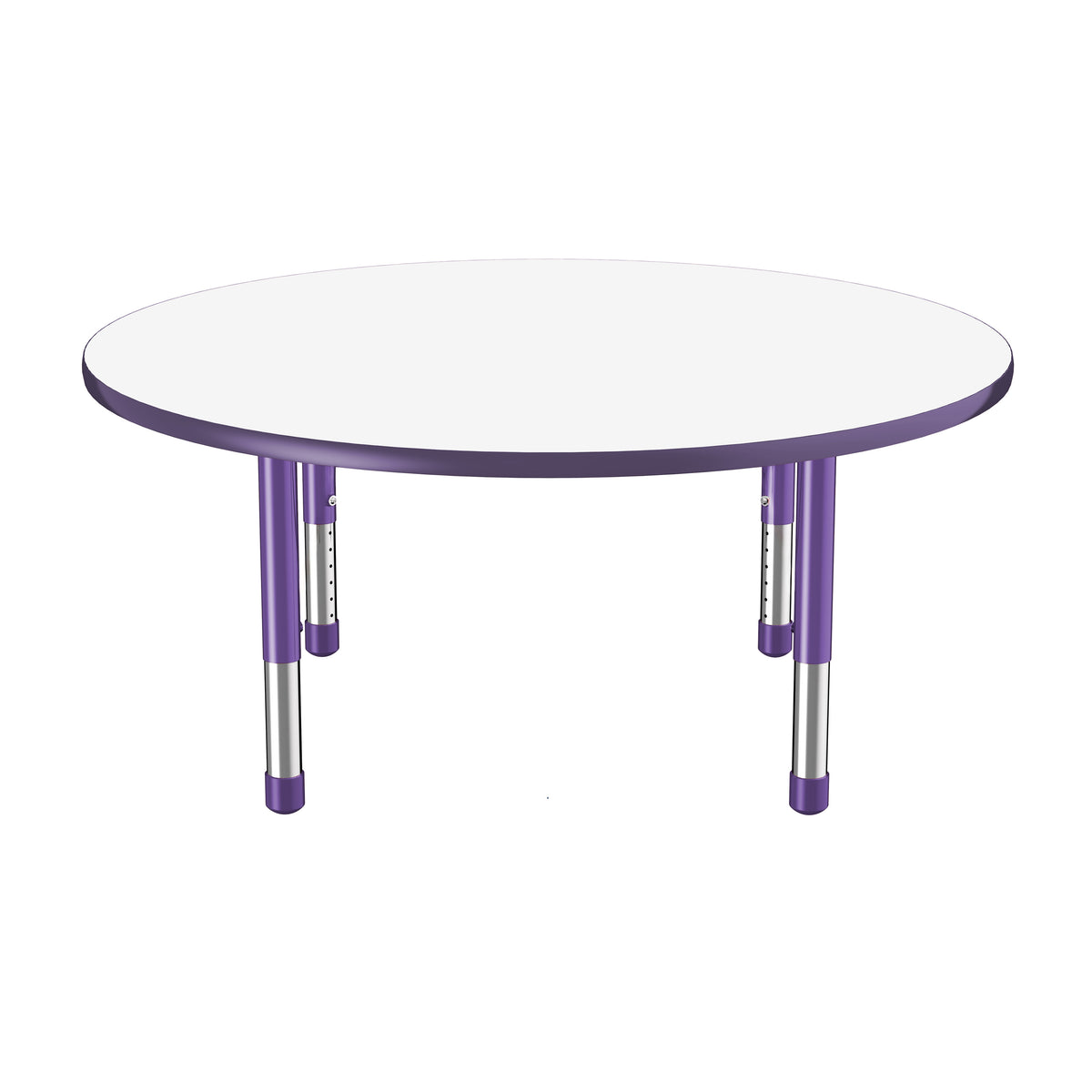 48" Round Dry-Erase Activity Table with Adjustable Chunky Legs - Whiteboard/Eggplant/Purple