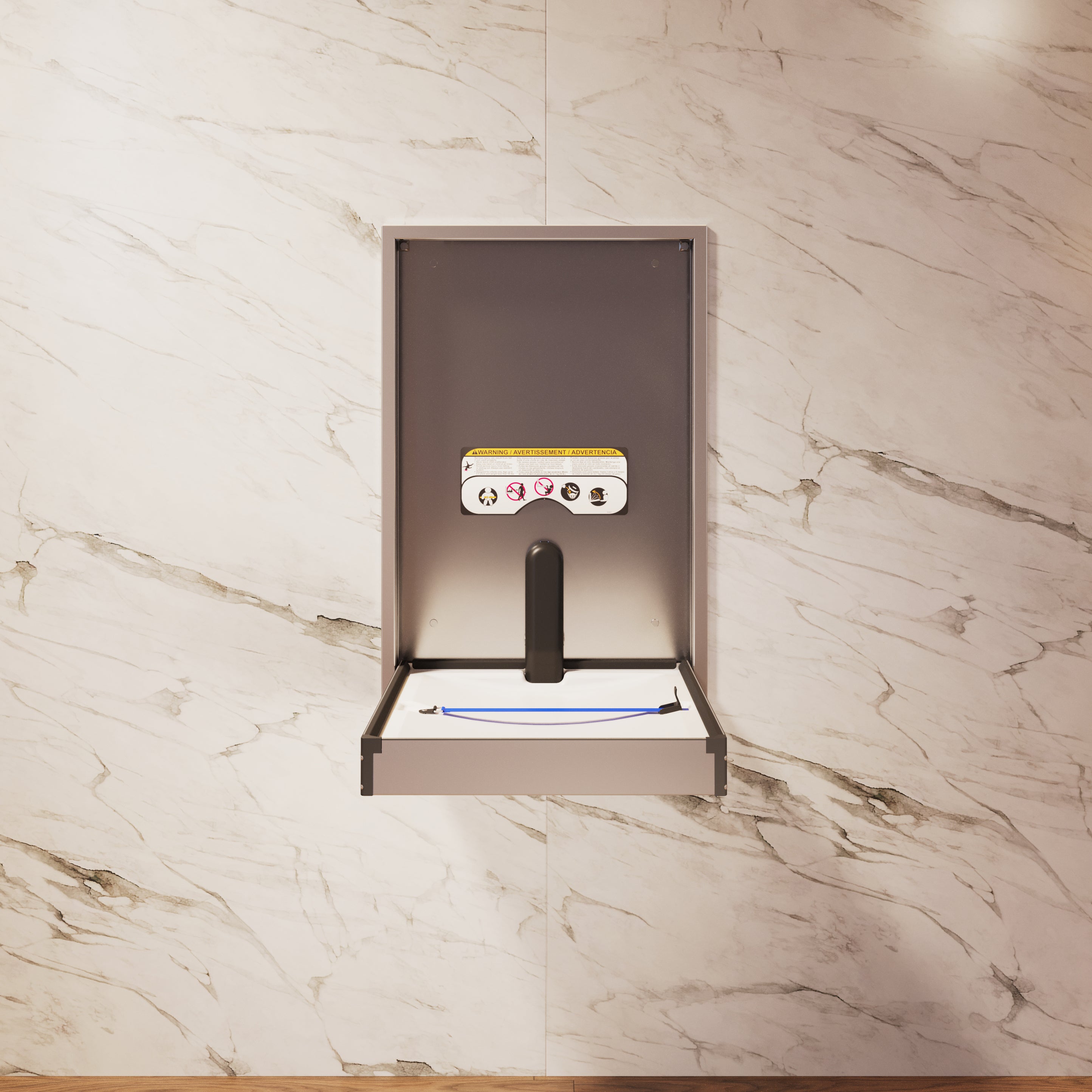 Summit Recessed Full Stainless Changing Station - Vertical - Stainless Steel