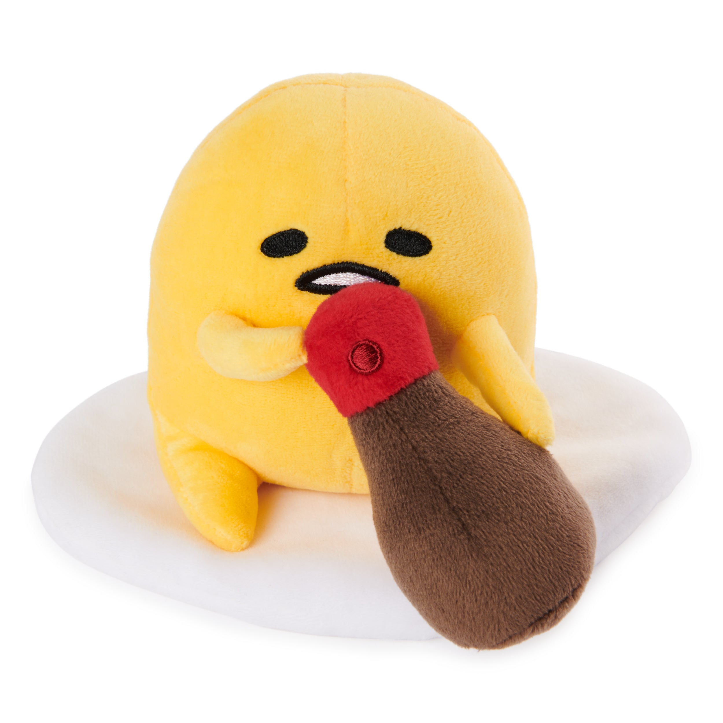 GUND Sanrio Gudetama The Lazy Egg Stuffed Animal, Gudetama with Soy Sauce Plush Toy for Ages 1 and Up, 5”