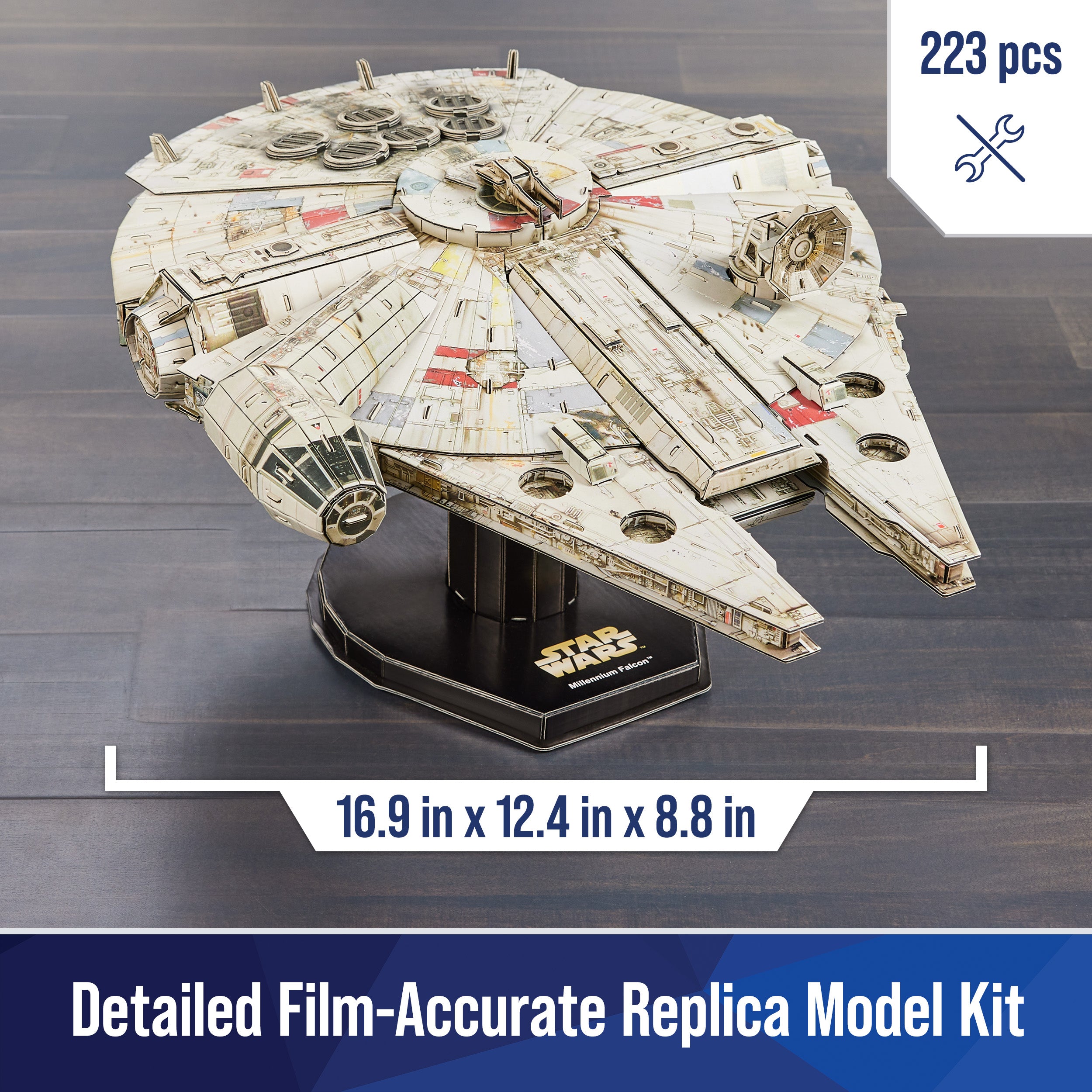4D Build Star Wars Millennium Falcon 3D Model Kit, Star Wars Gifts, Toys Desk Decor for Fans & Collectors, Adults & Teens 12+