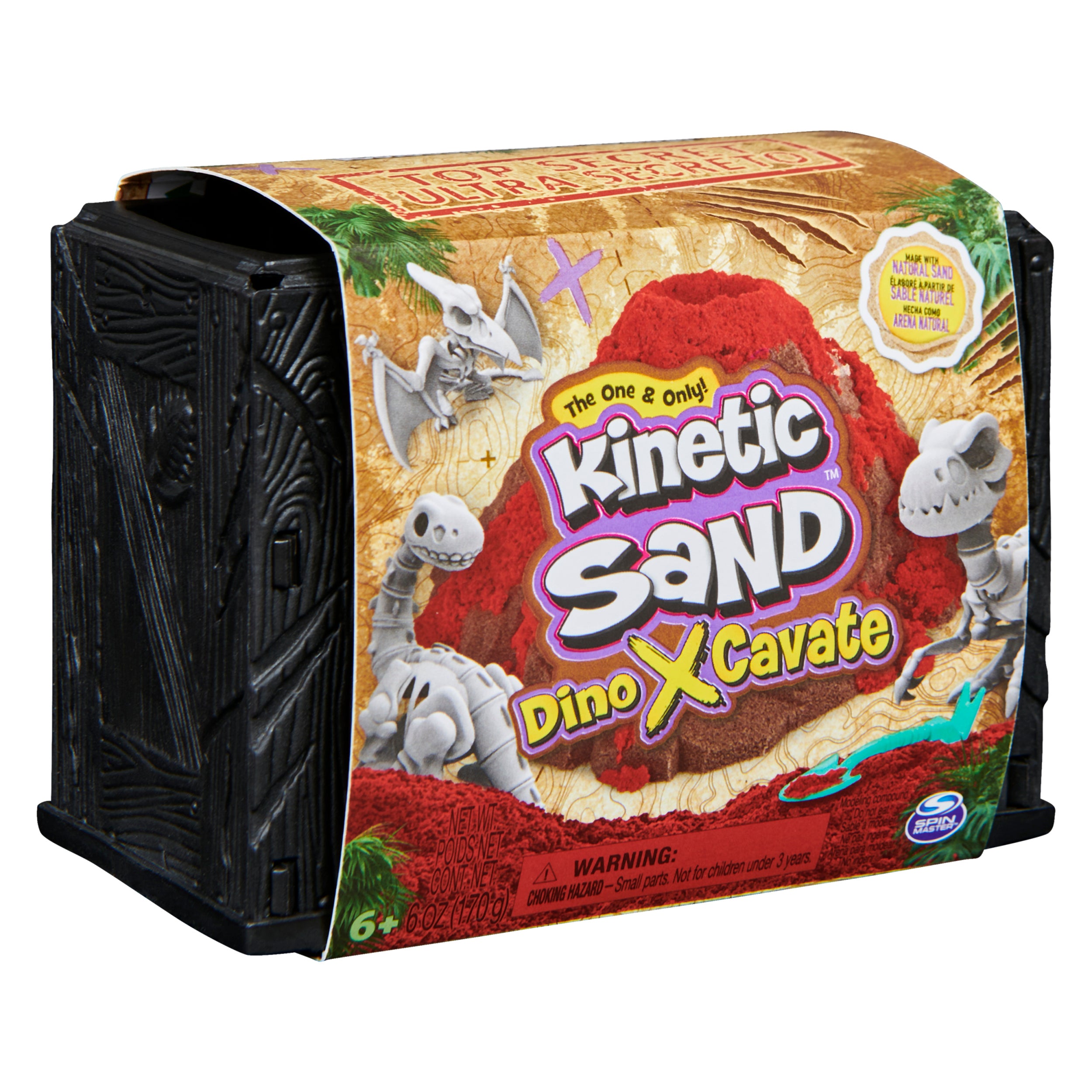 Kinetic Sand, Dino XCavate, Made with Natural Sand, Play Sand Sensory Toys for Kids Ages 6 and Up