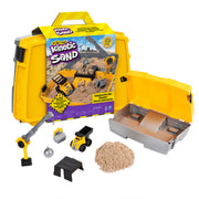 Kinetic Sand, Construction Site Folding Sandbox with 2lbs Play Sand & Toy Truck, Sensory Toys for Kids & Classroom, Back to School Teacher Must Haves