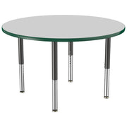 48" Round T-Molding Activity Table with Adjustable Super Legs - Gray/Green/Black