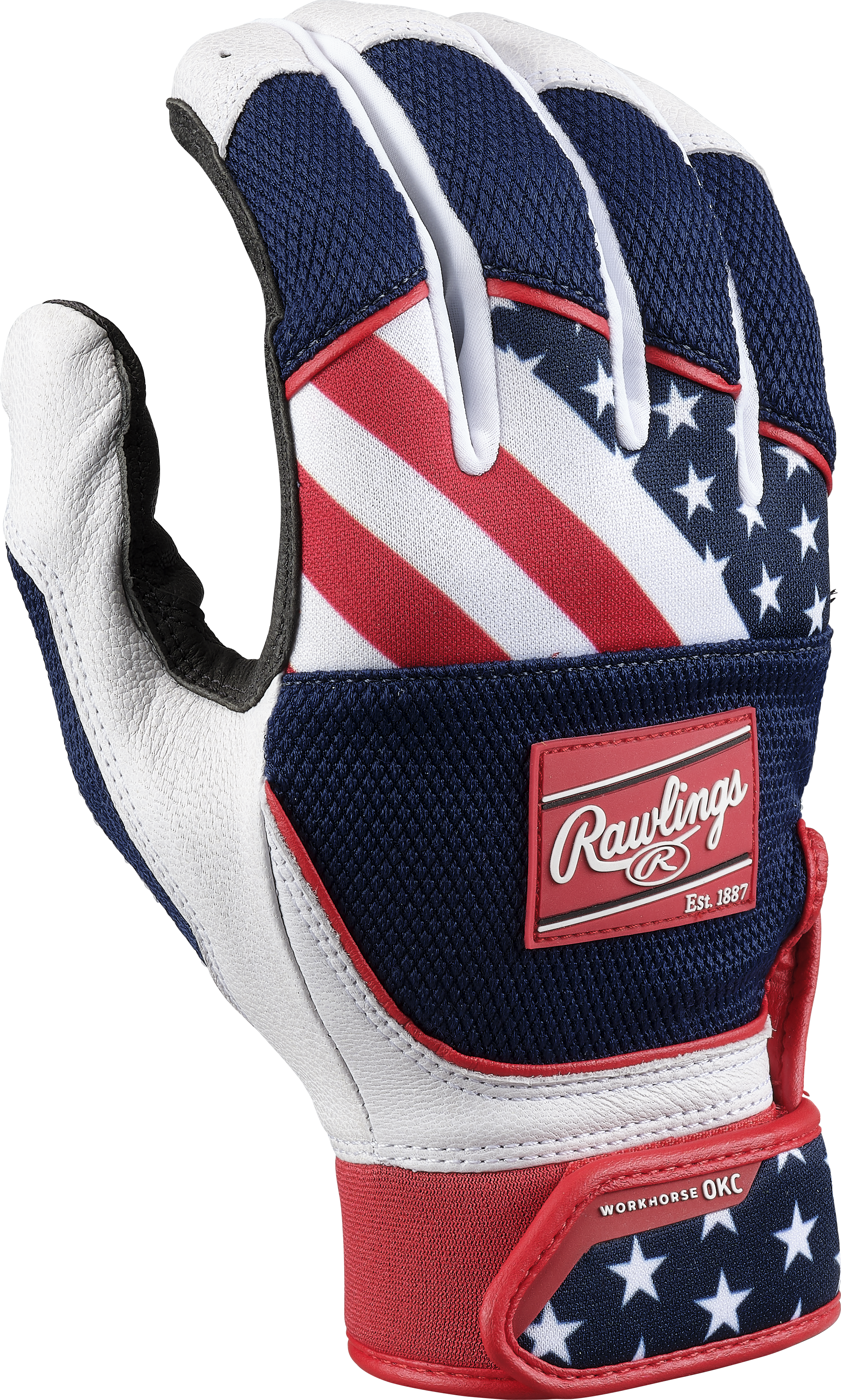 Rawlings Womens Workhorse Okc Fastpitch Softball Batting Gloves - Small - Usa
