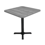 30" x 30" Square Cafe Bistro Table - Light Gray Wood/Black