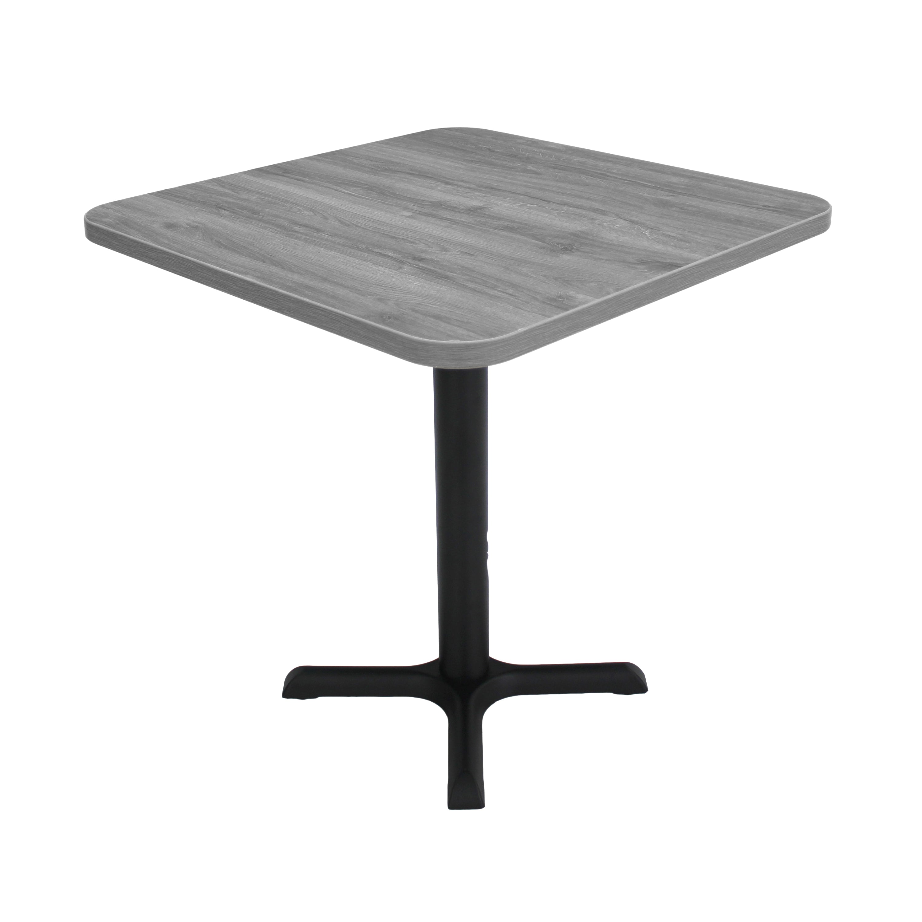 30" x 30" Square Cafe Bistro Table - Light Gray Wood/Black