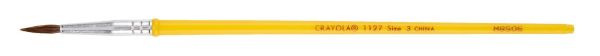 Crayola Camel Hair Watercolor Paint Brush, Size 3, Round Paintbrush, Art Supplies