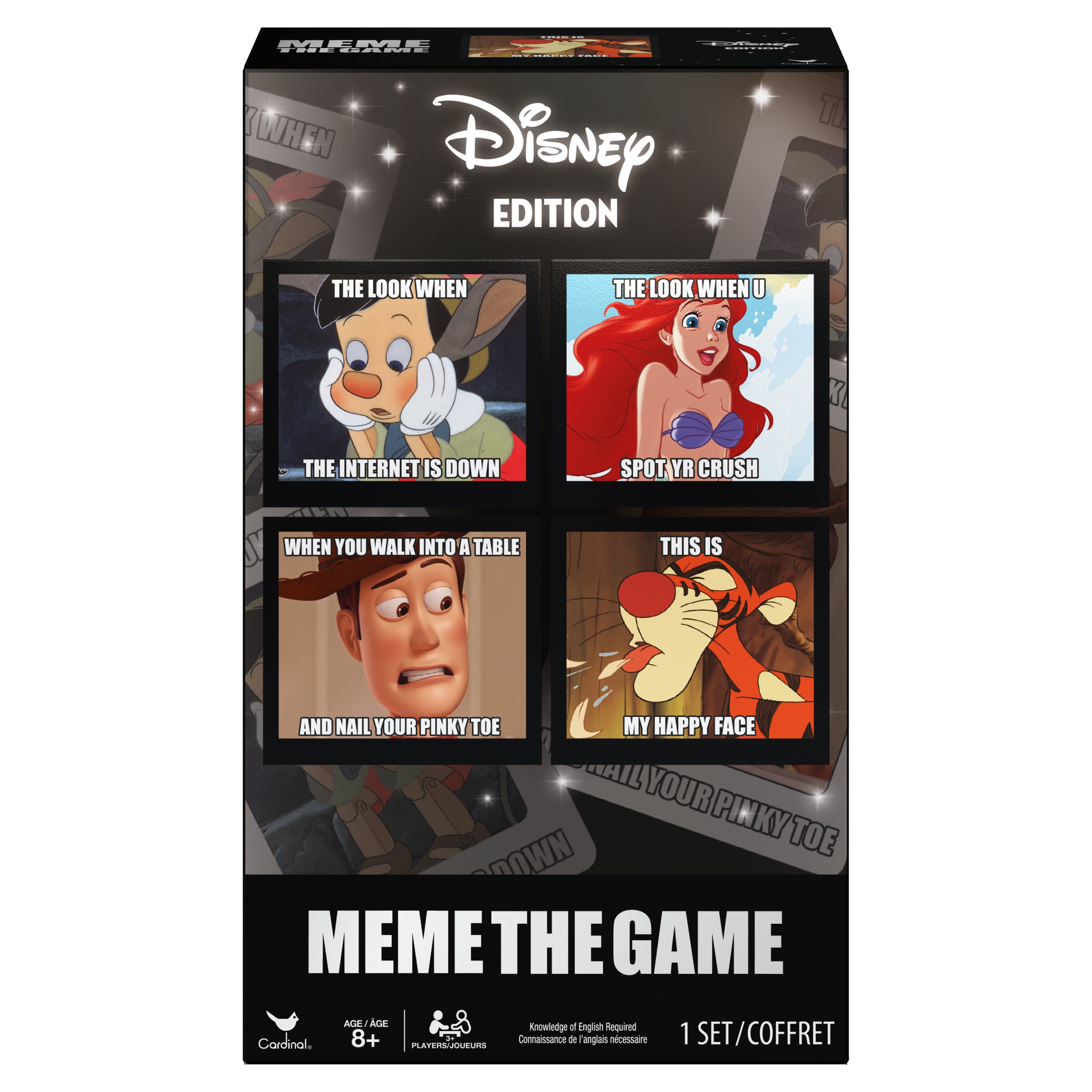 Spin Master Games, Meme the Game: Disney Version, Funny Card Game for Fans of Disney Movies, 3-6 Players, for Ages 8 & Up