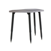Adapte 24" x 36" Petal Woodgrain Activity Table with Adjustable Tapered Legs - Gray Wood/Black