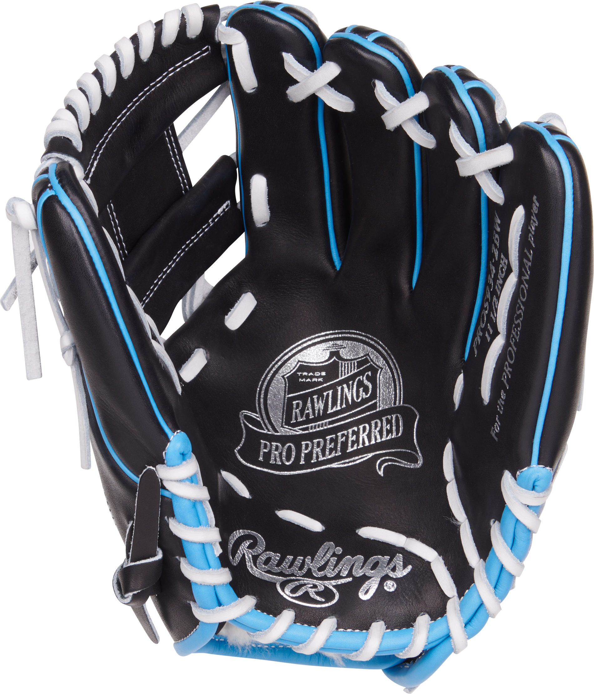 Rawlings Pro Preferred Series 11.5-Inch Baseball Glove - Right Hand Thrower - Black