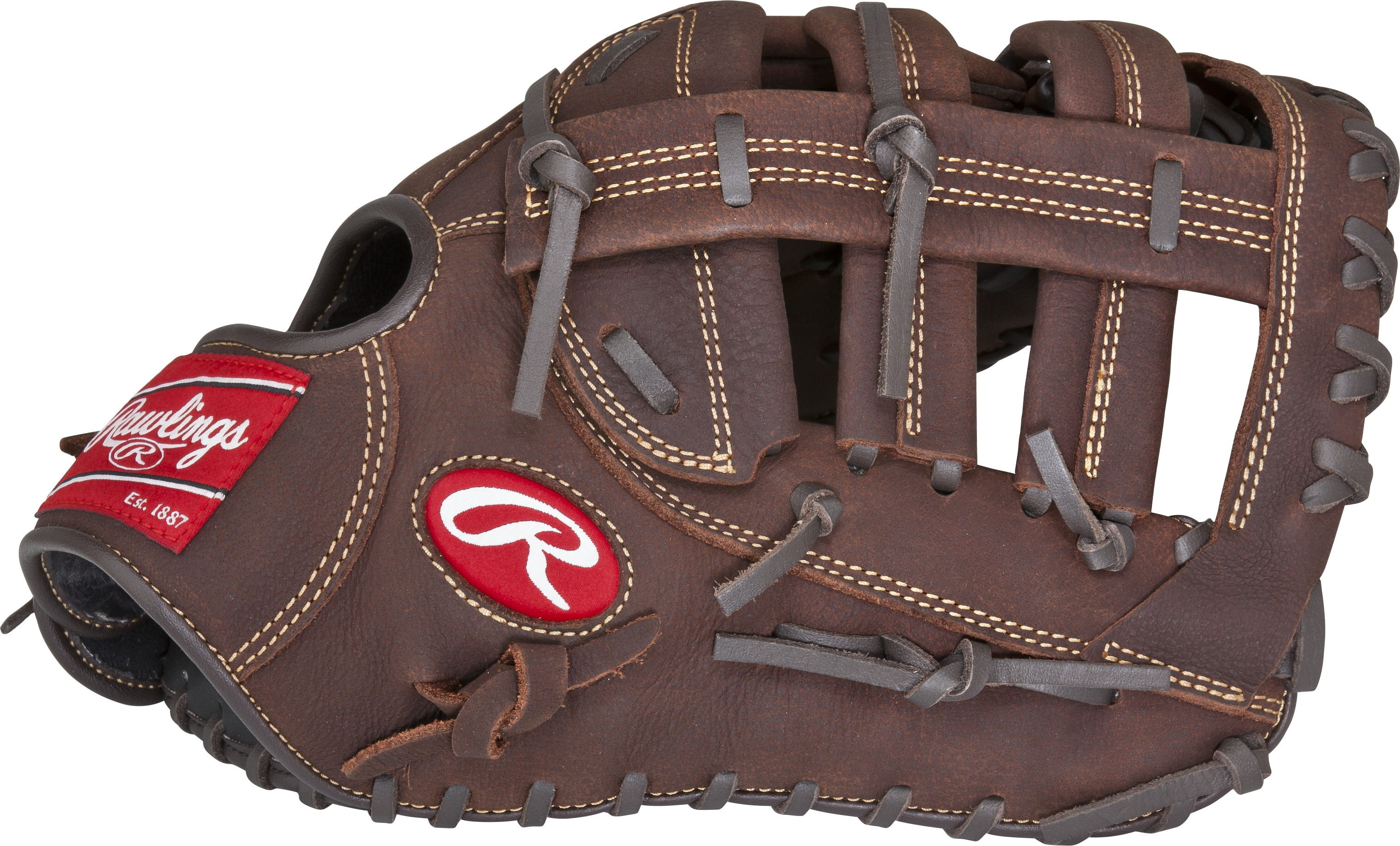Rawlings Player Preferred Adult Series First Base Mitt 12.5-Inch Baseball Glove - Right Hand Thrower - Dark Brown
