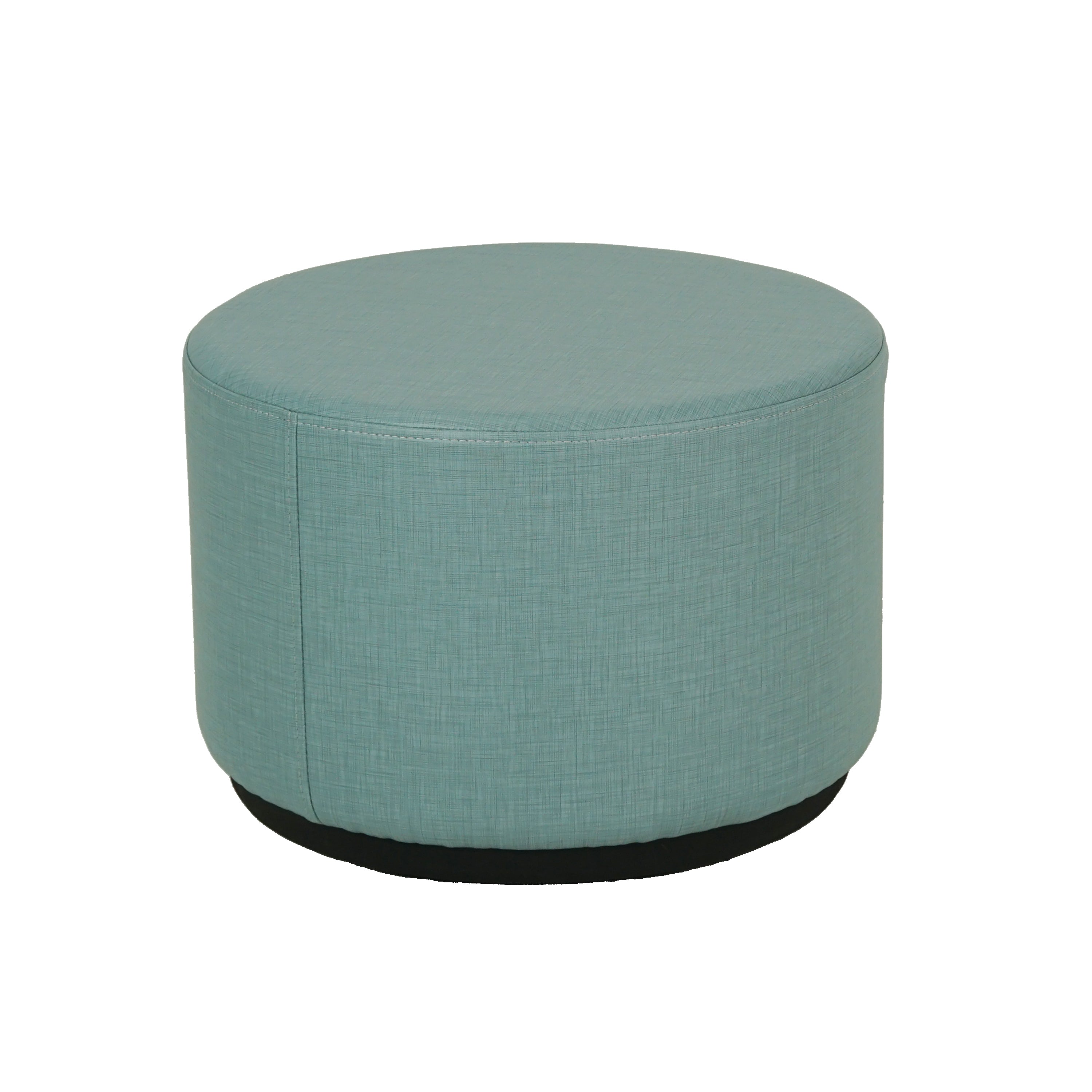 Pro Series Upholstered 18" Round Ottoman Rocker 12" Height - Sky Blue Crosshatch