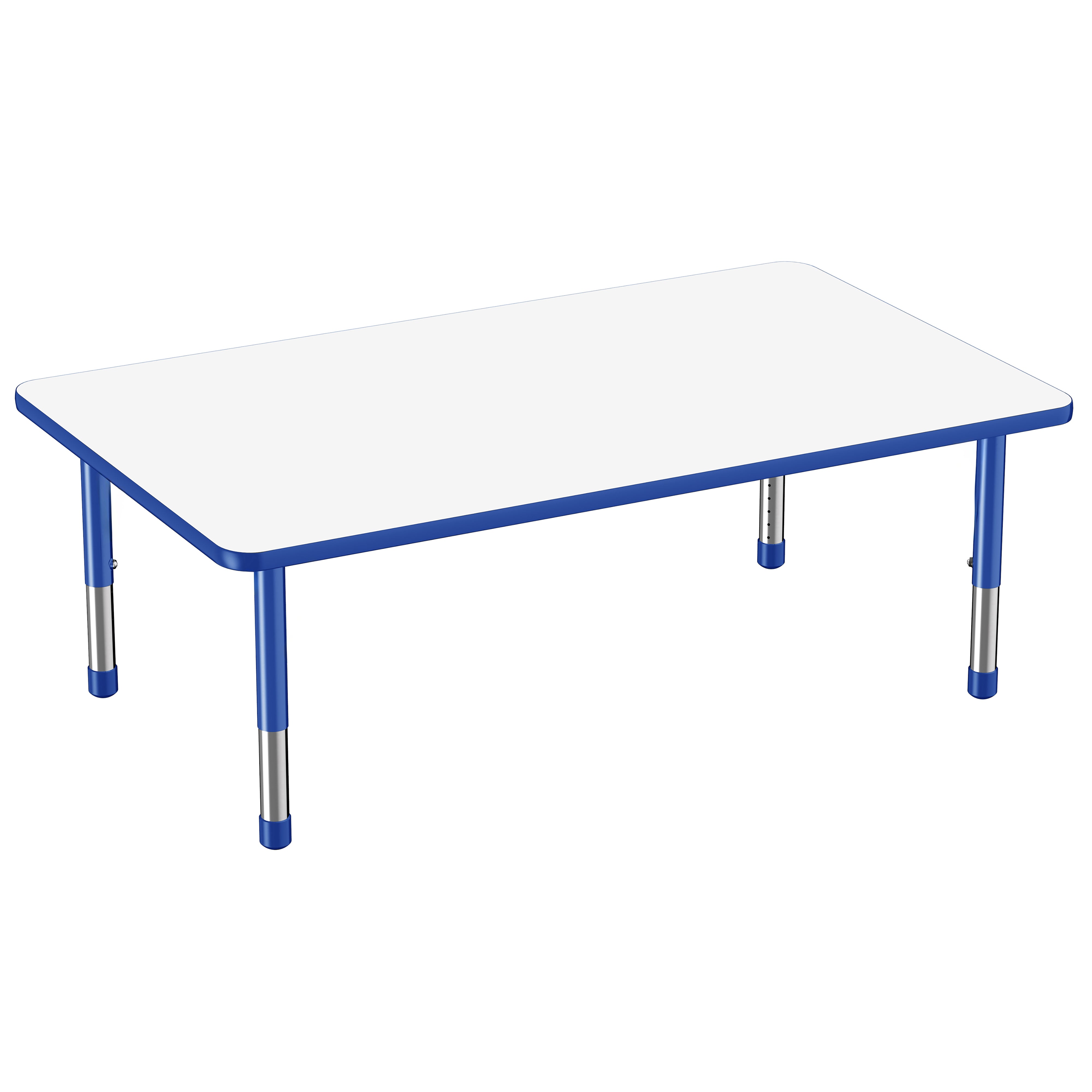 36" x 60" Rectangle Dry-Erase Activity Table with Adjustable Chunky Legs - Whiteboard/Blue