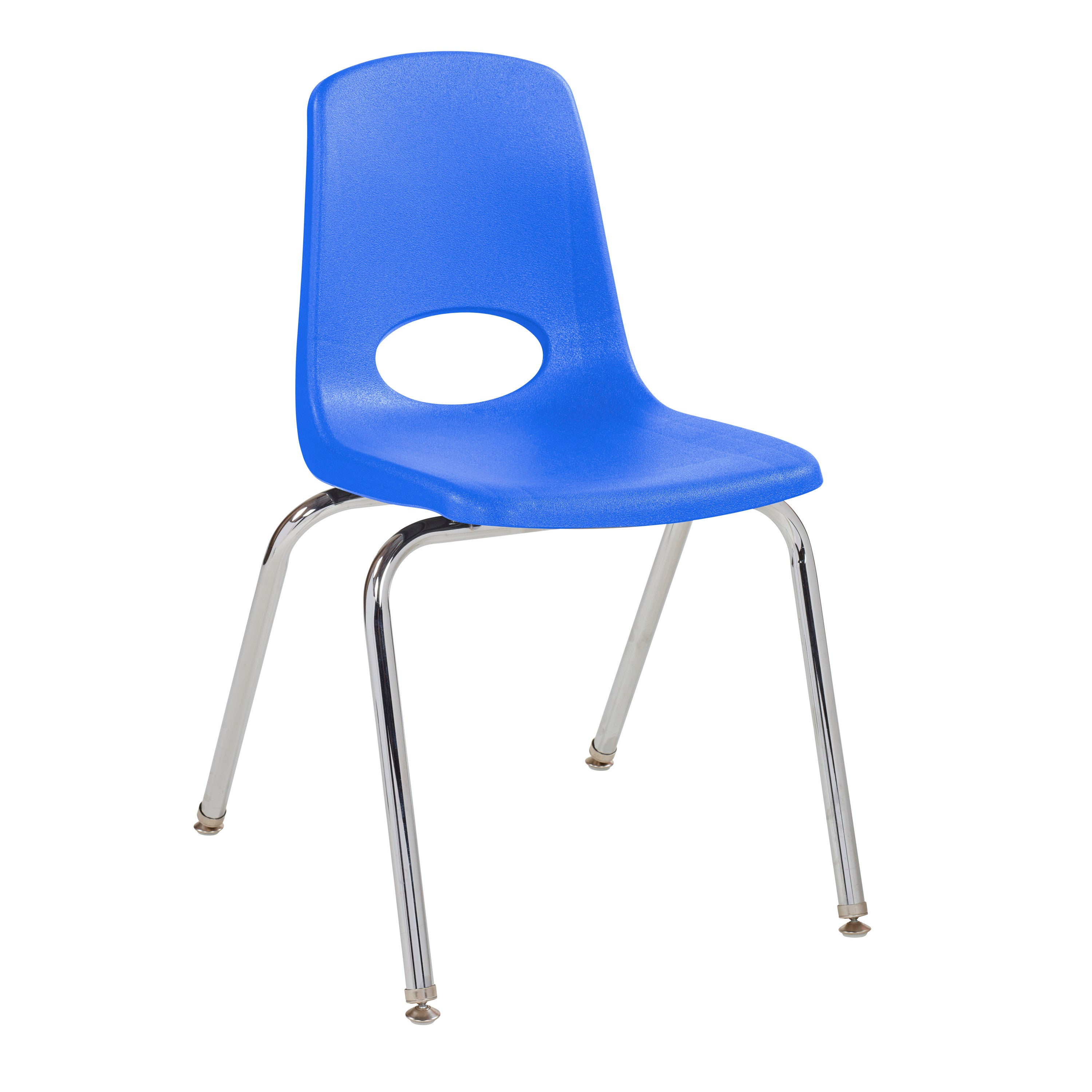 18" Stack Chair with Swivel Glides - Blue