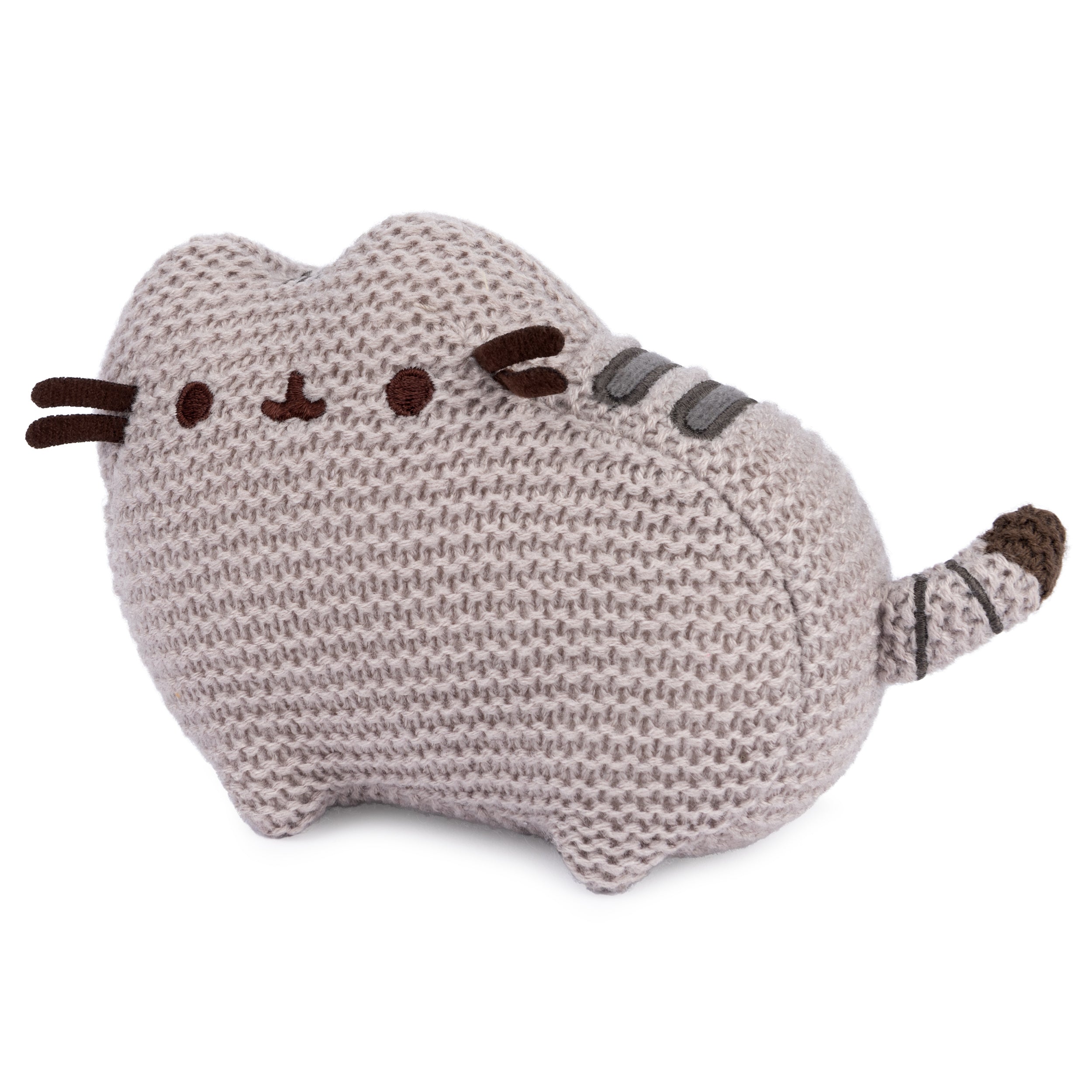 GUND Pusheen the Cat Knit Plush, Stuffed Animal for Ages 8 and Up, Gray, 6”