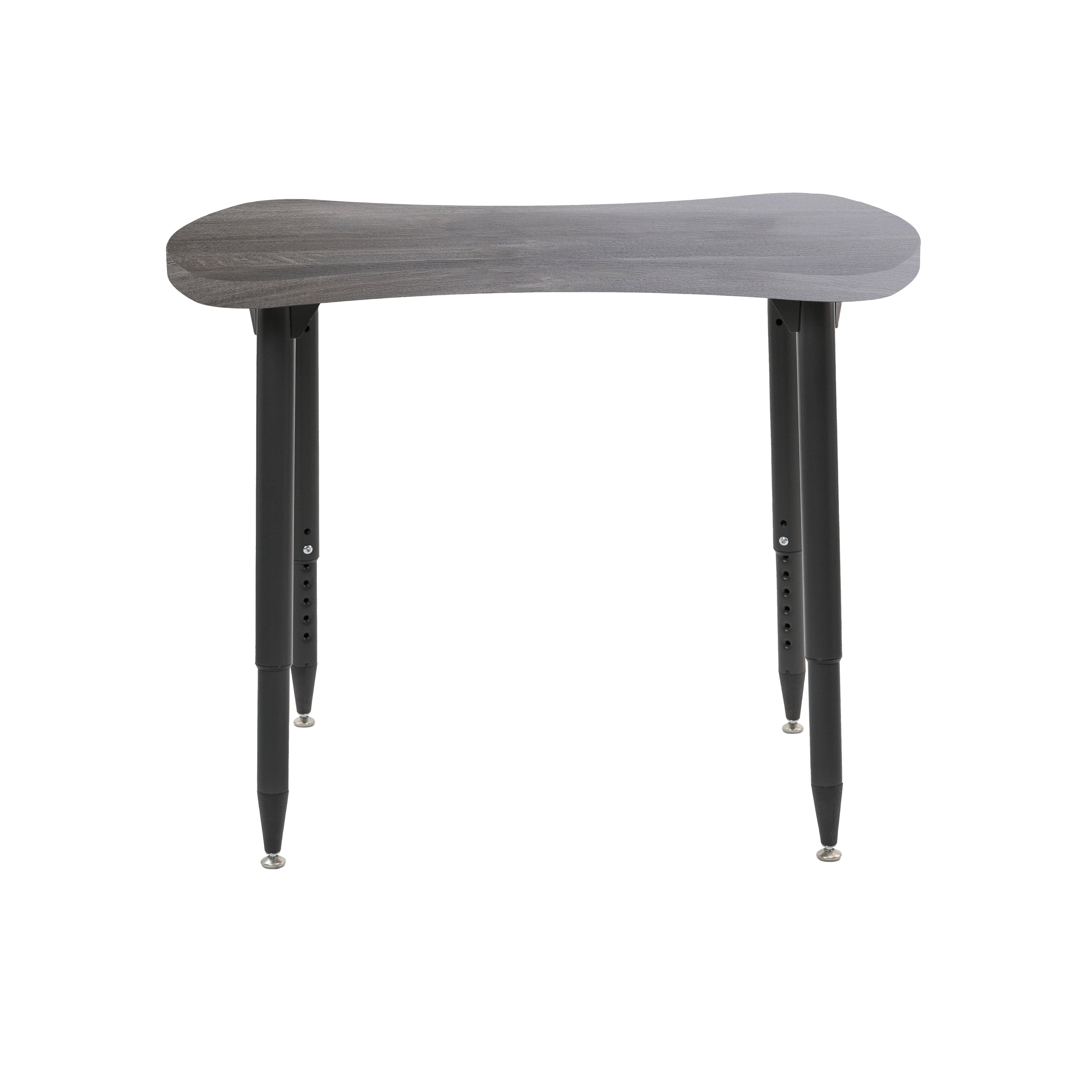 Adapte 25" x 37" Bowtie Woodgrain Activity Table with Adjustable Tapered Legs - Gray Wood/Black