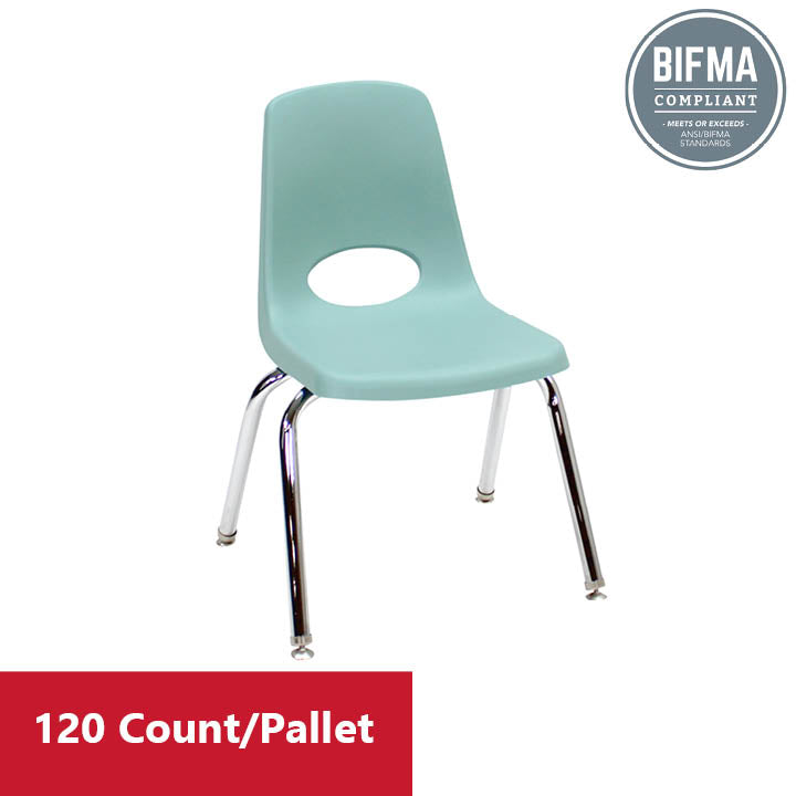 14" Stack Chair with Swivel Glides - Seafoam