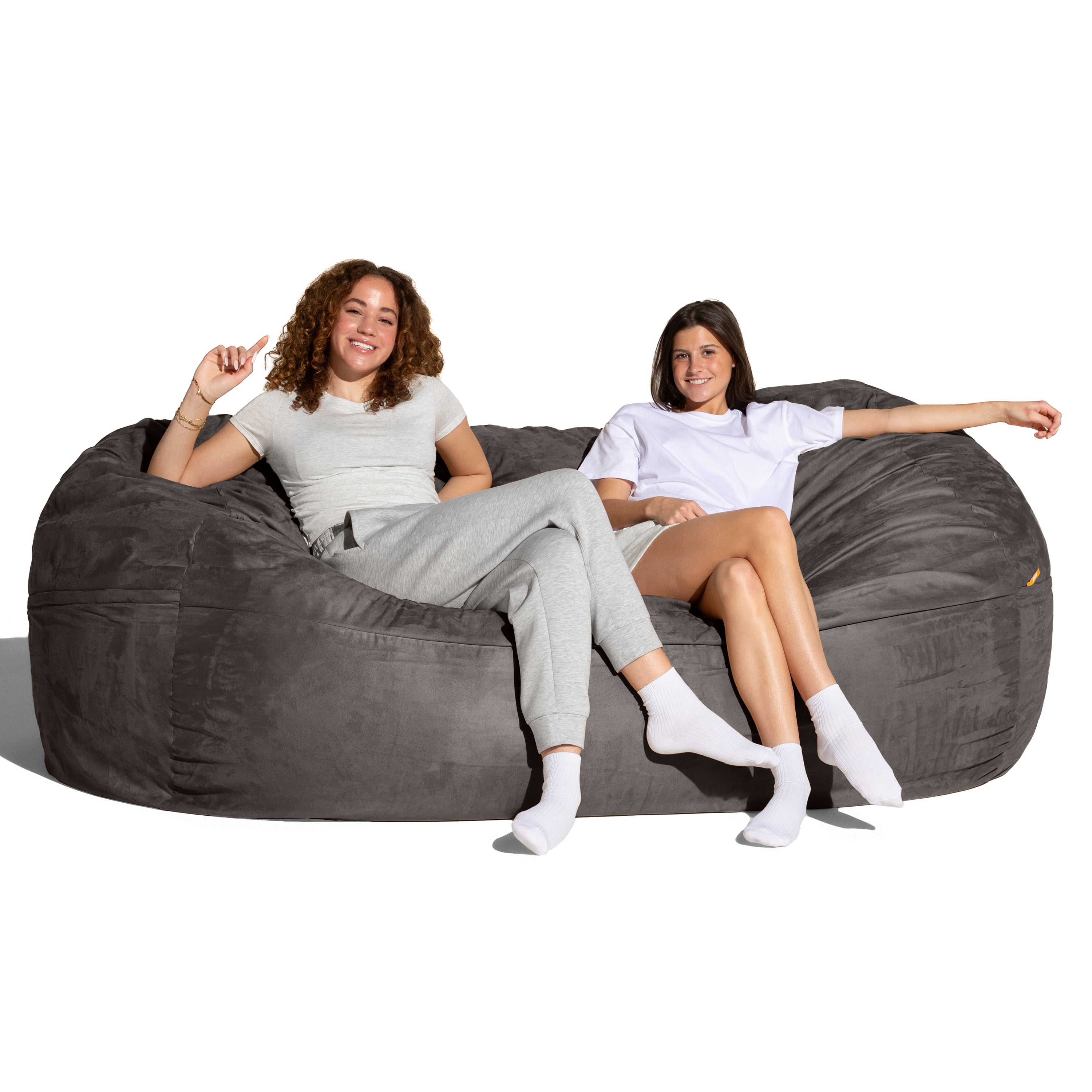 Jaxx 7 Foot Giant Bean Bag Sofa, Charcoal