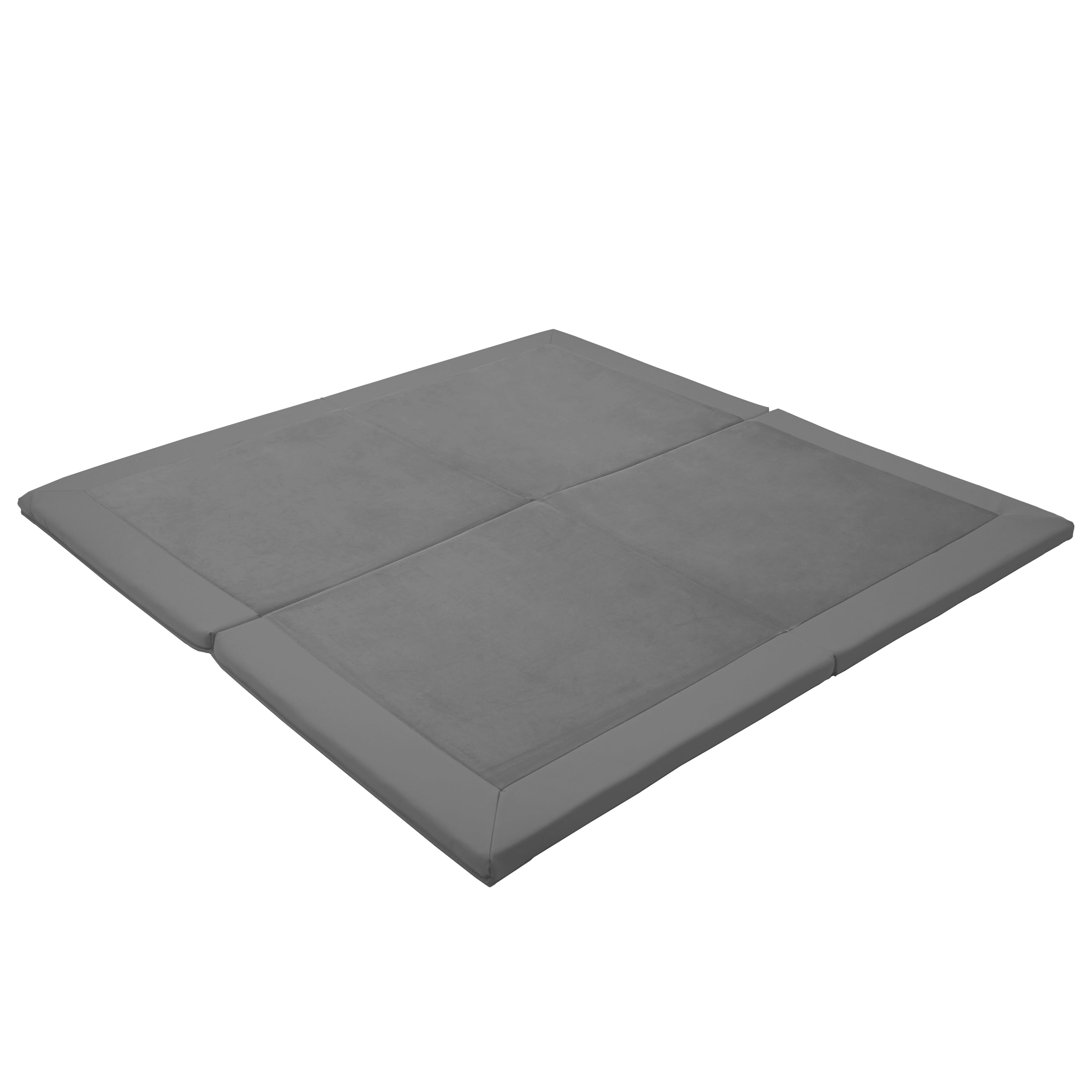 SoftScape Two-Texture Space Saver 4-Fold Toddler Activity Mat - Smoke