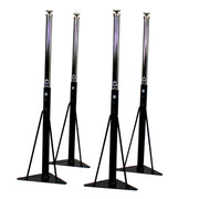 Standard Swivel Glide Legs for Activity Tables, 4-Piece - Black