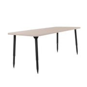Adapte 30" x 72" Rectangle Woodgrain Activity Table with Adjustable Tapered Legs - Asian Sand/Black