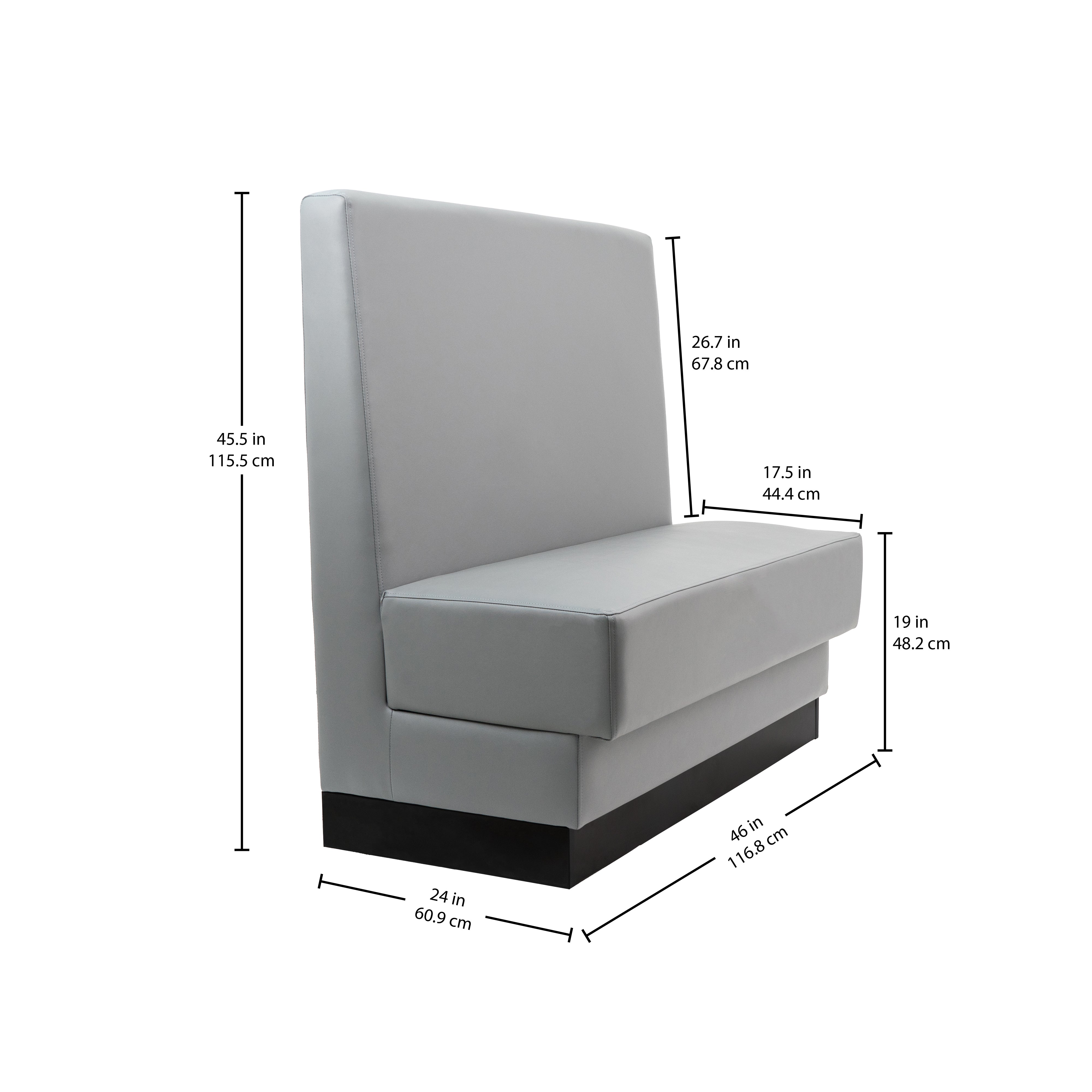 Pro Series Single-Sided Restaurant Booth Seating - Dark Gray