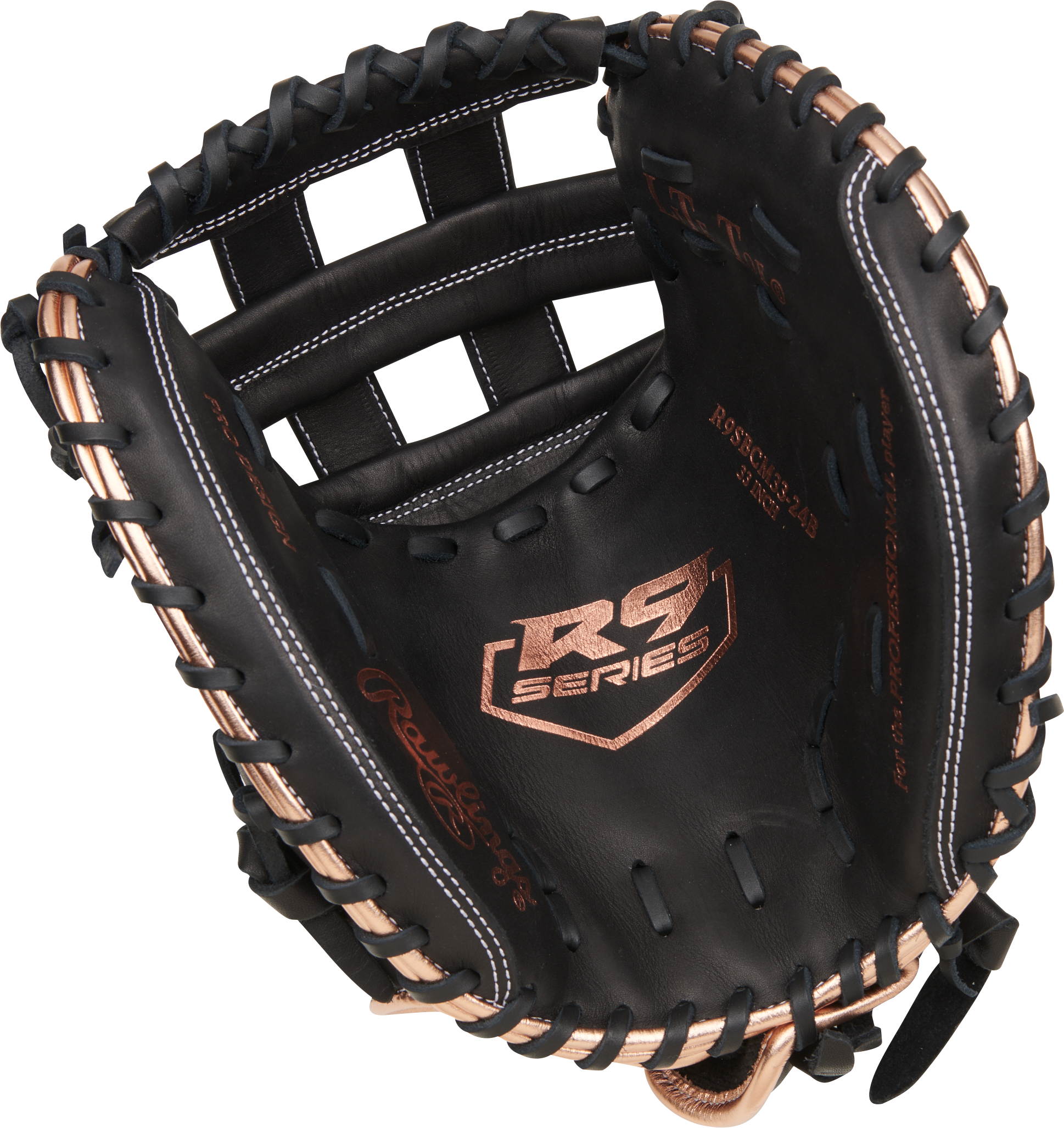 Rawlings R9 Series Catchers Mitt 33-Inch Softball Glove - Right Hand Thrower - Black
