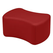 Pro Series Upholstered Bowtie Ottoman 12" Height - Crimson