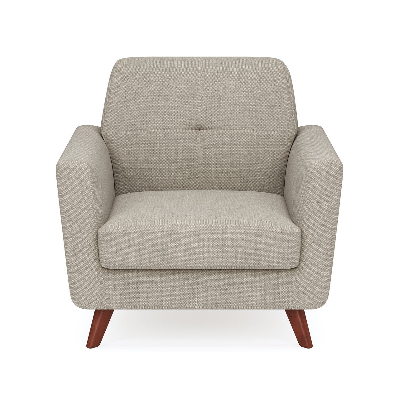 OfficeSource Partridge Club Chair with Light Wood Legs - Latte