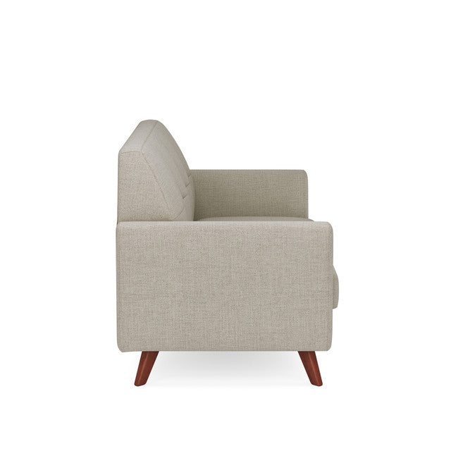 OfficeSource Partridge Loveseat with Light Wood Legs - Latte