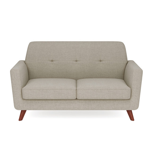 OfficeSource Partridge Loveseat with Light Wood Legs - Latte