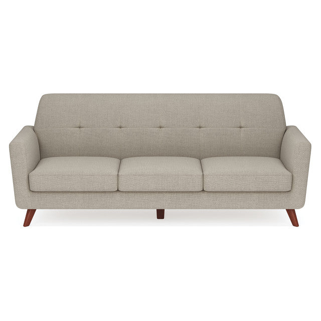 OfficeSource Partridge Sofa with Light Wood Legs - Latte