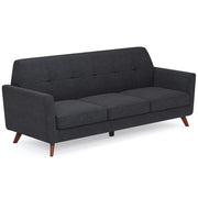 OfficeSource Partridge Sofa with Light Wood Legs - Gray Linen
