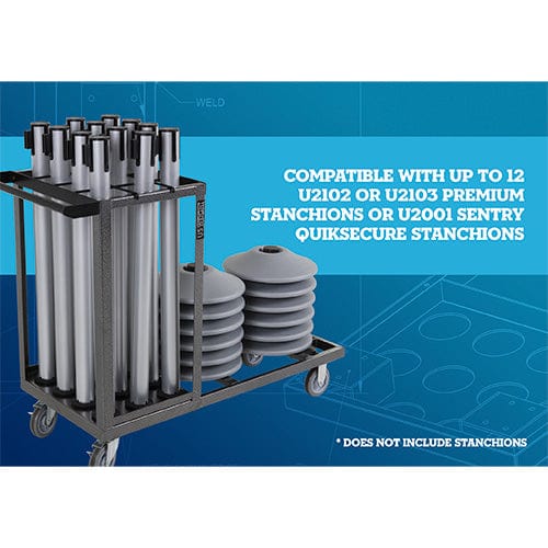 Steel Stanchion Cart ‐ Holds 12 Stanchions