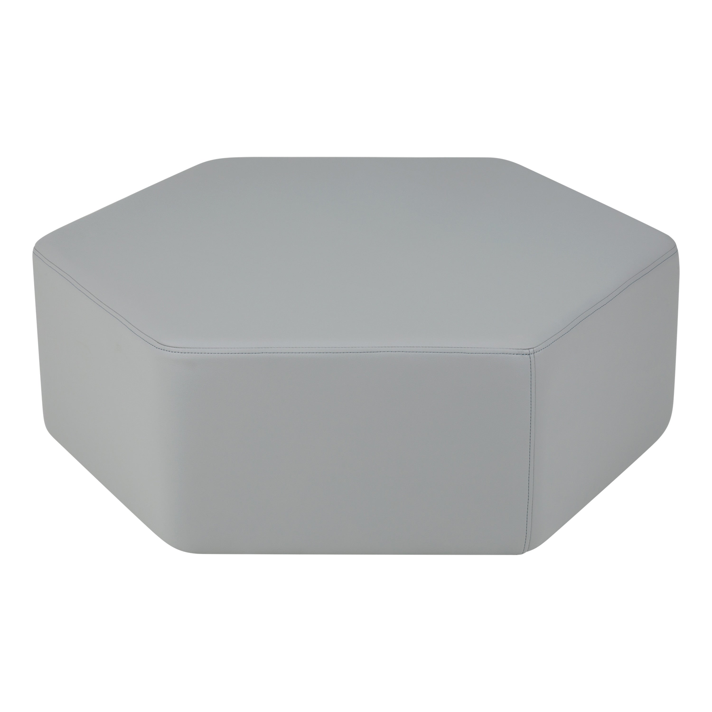 Pro Series Upholstered Bloom Ottoman 12" Height, 7-Piece - Gray