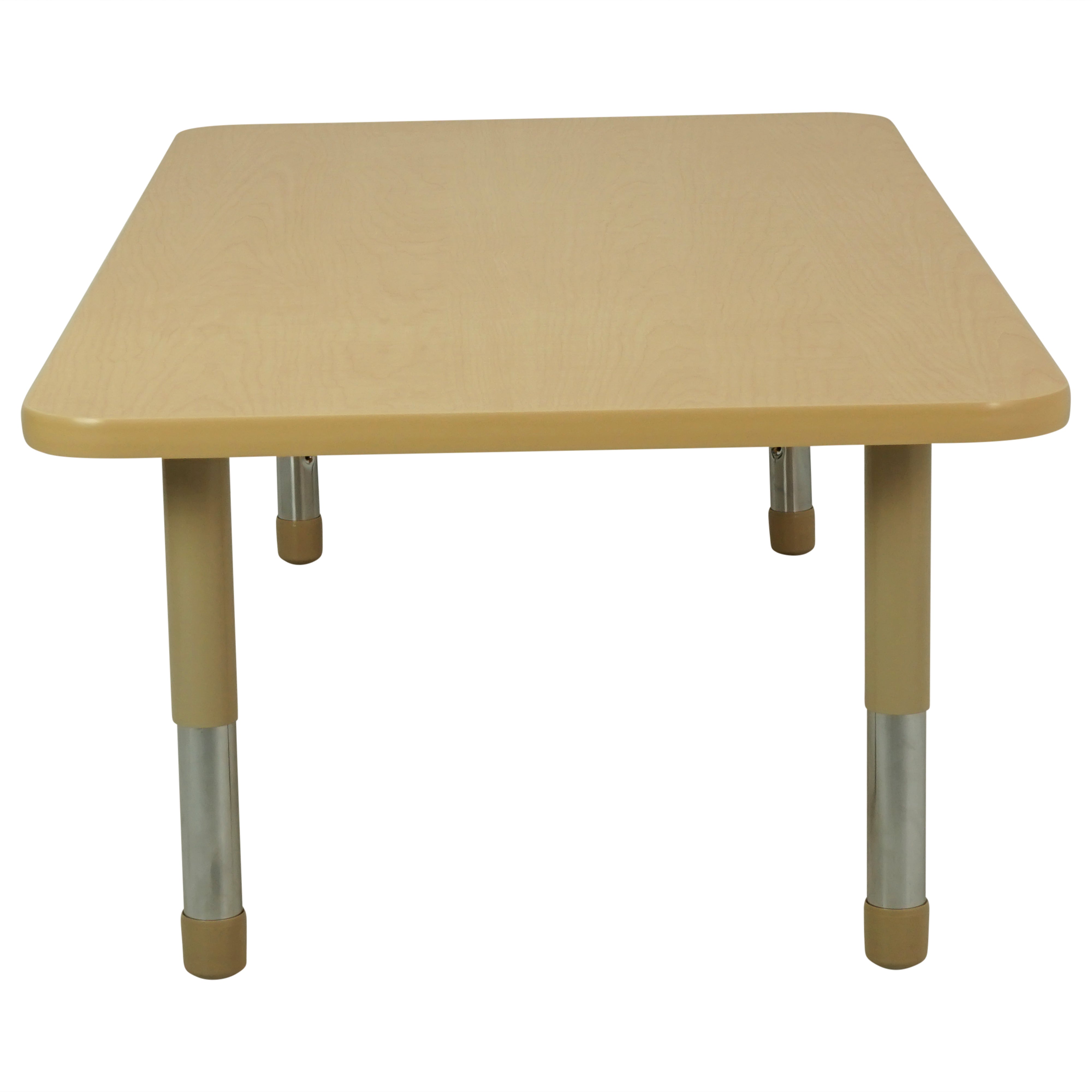 30" x 60" Rectangle T-Molding Activity Table with Adjustable Tiny Tot Legs - Maple/Sand