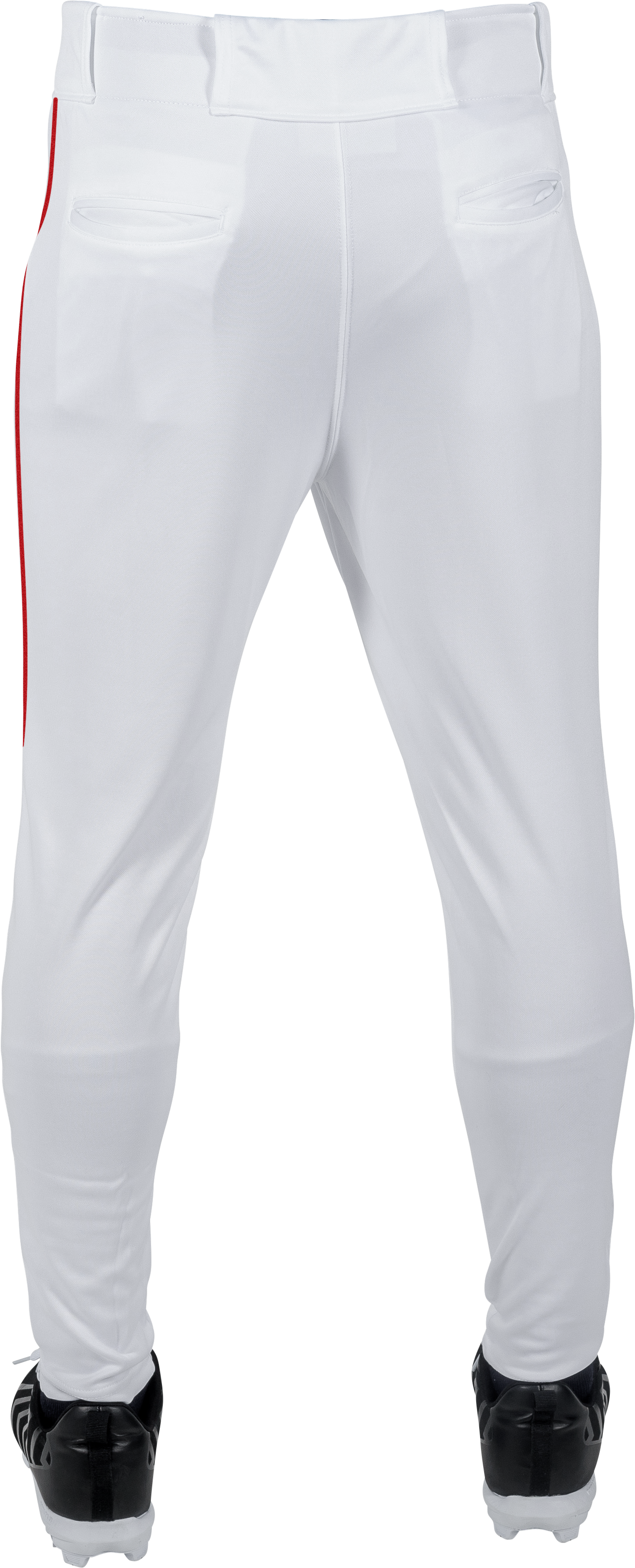 Rawlings Adult Launch Piped Pro Taper Fit Pant  - Small - White/Scarlet