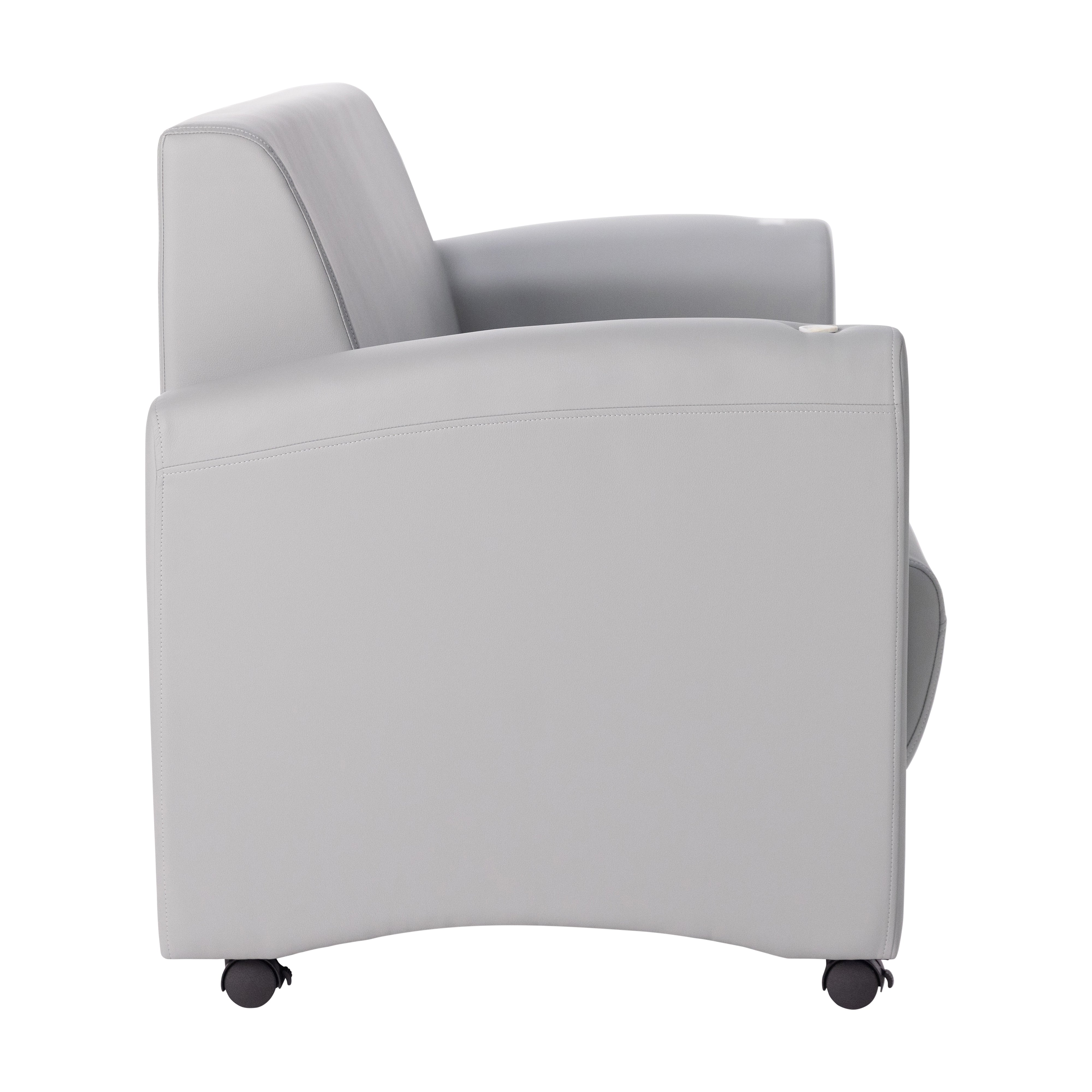 Pro Series Upholstered Mobile Common Area Sofa - Gray