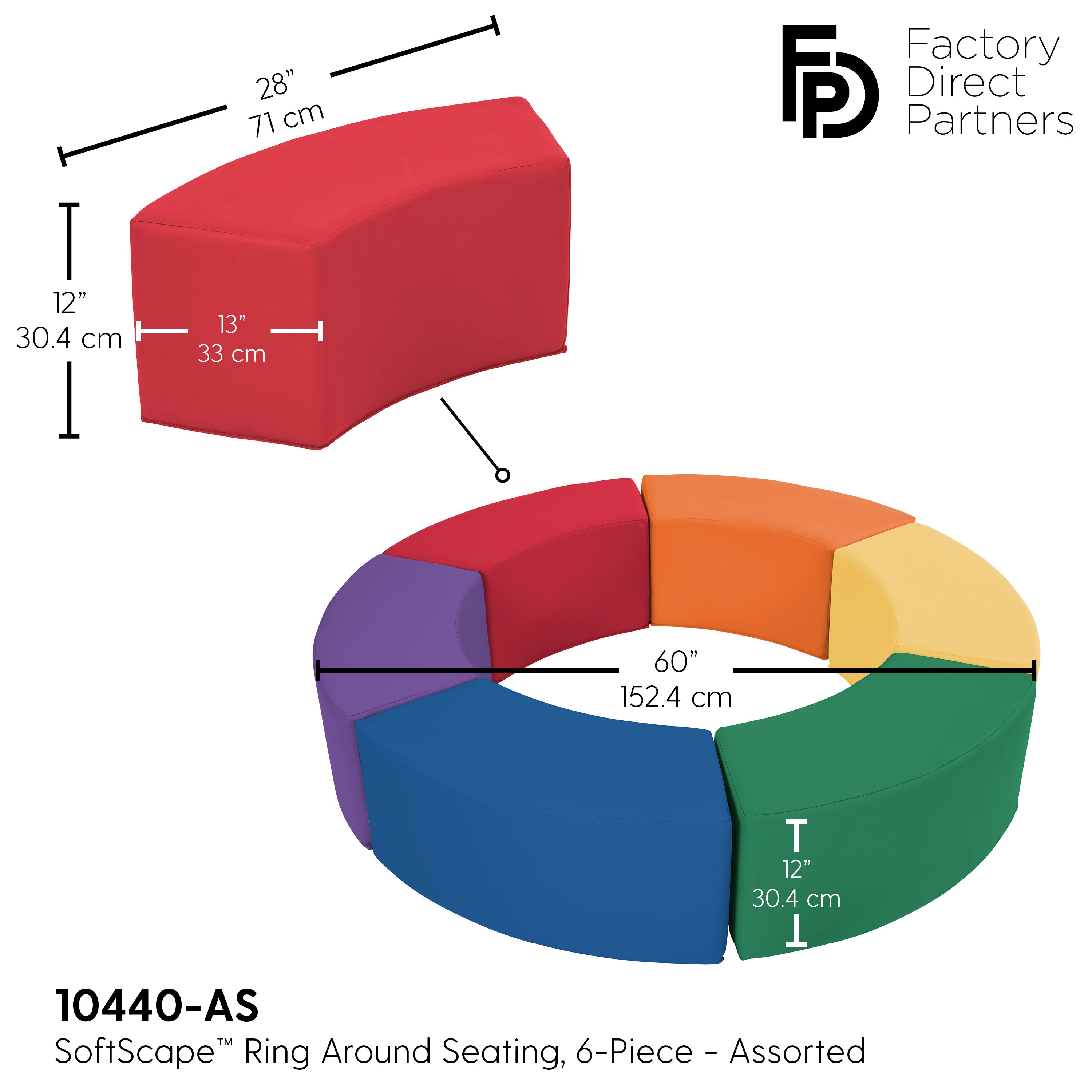 SoftScape Ring Around Seating Set, 6-Piece - Assorted